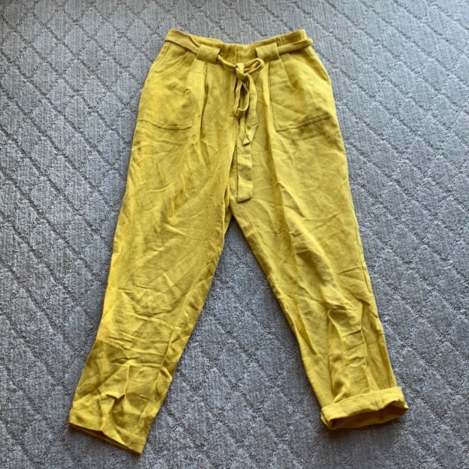 Other Elevenses high waisted pants linen cotton blend office sz S Size 26" / US 2 / IT 38 - 1 Thumbnail