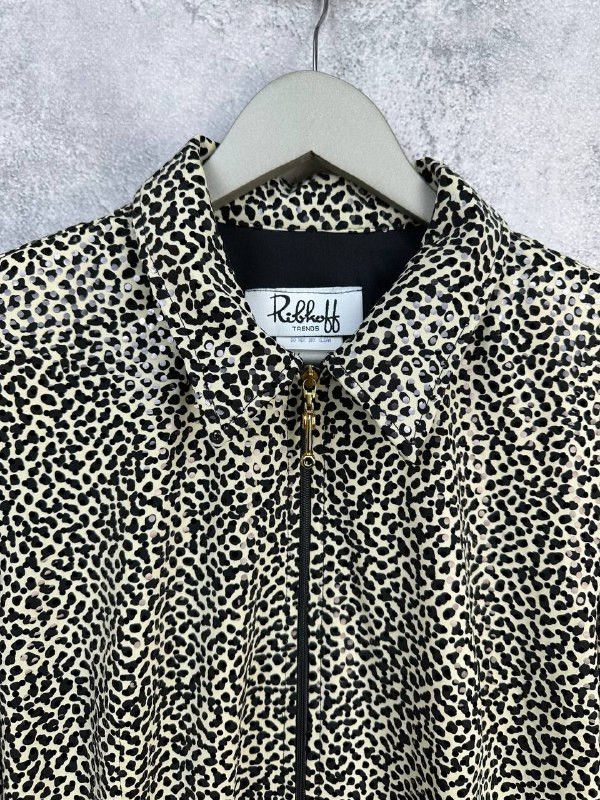 Joseph Ribkoff Joseph Ribkoff Leopard Sequin Full Zip Jacket Ribkoff Trends Size L / US 10 / IT 46 - 4 Thumbnail