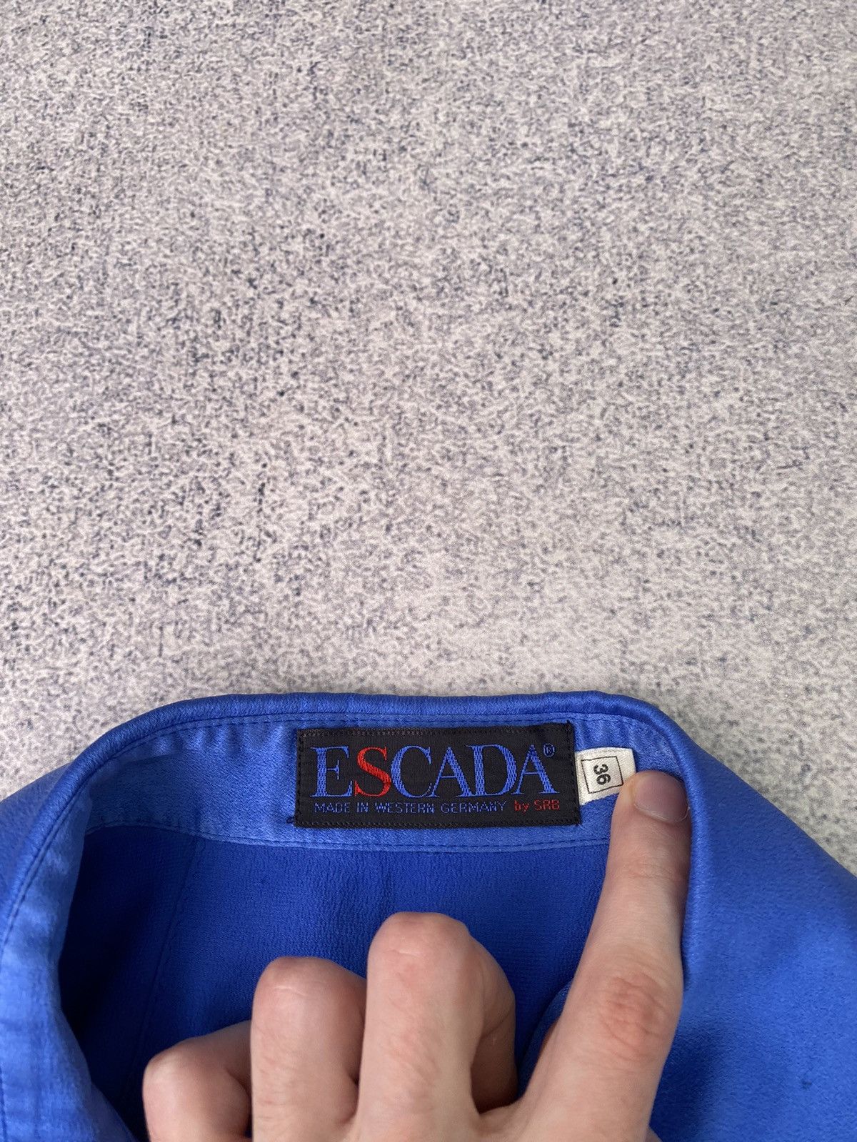 Designer × Escada × Vintage Vintage Escada Women’s Blue Designer Blouse Size XS / US 0-2 / IT 36-38 - 8 Thumbnail