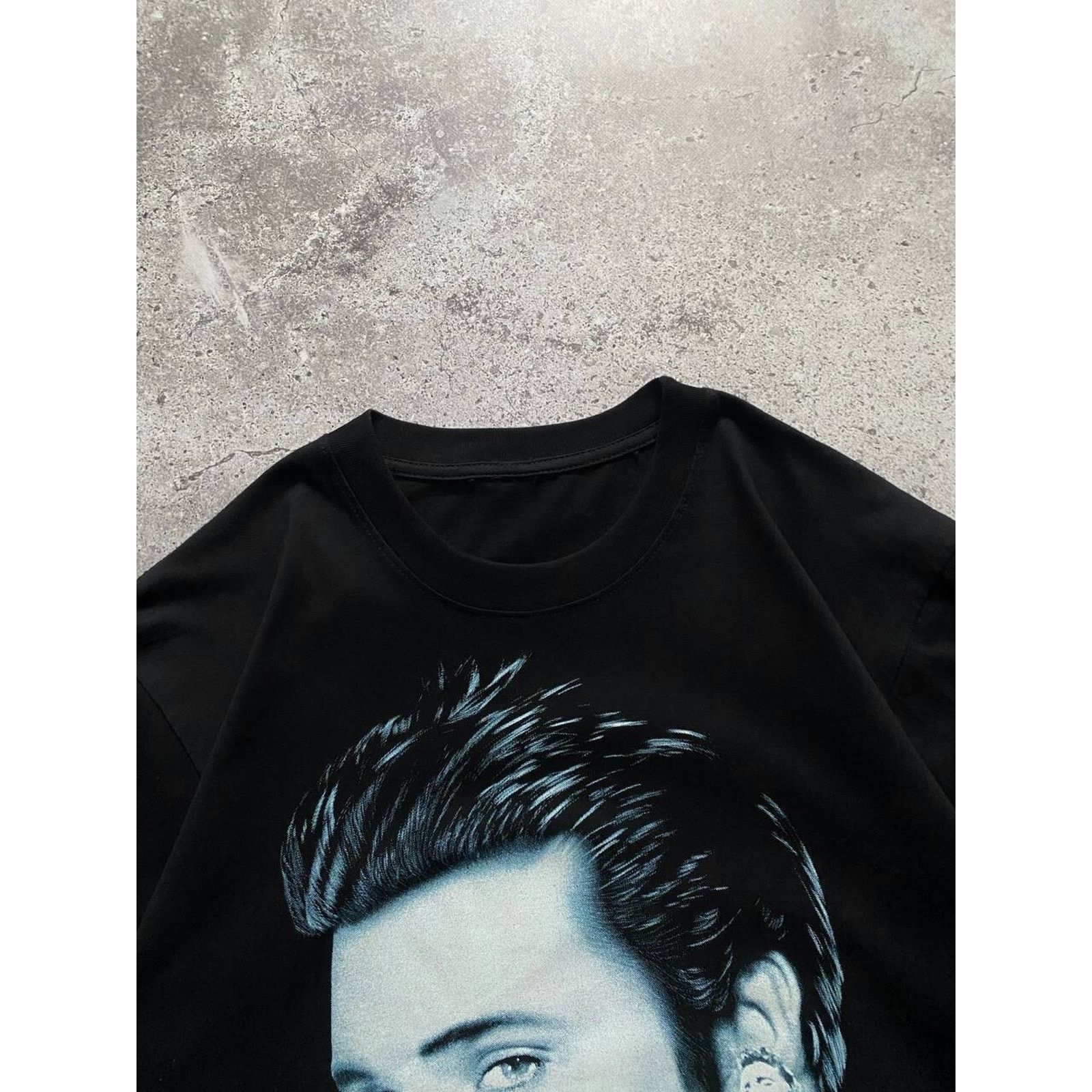 Band Tees × Vintage VINTAGE ELVIS PRESLEY PORTRAIT PHOTO DOUBLE SIDED KING TEE Size US XL / EU 56 / 4 - 8 Thumbnail