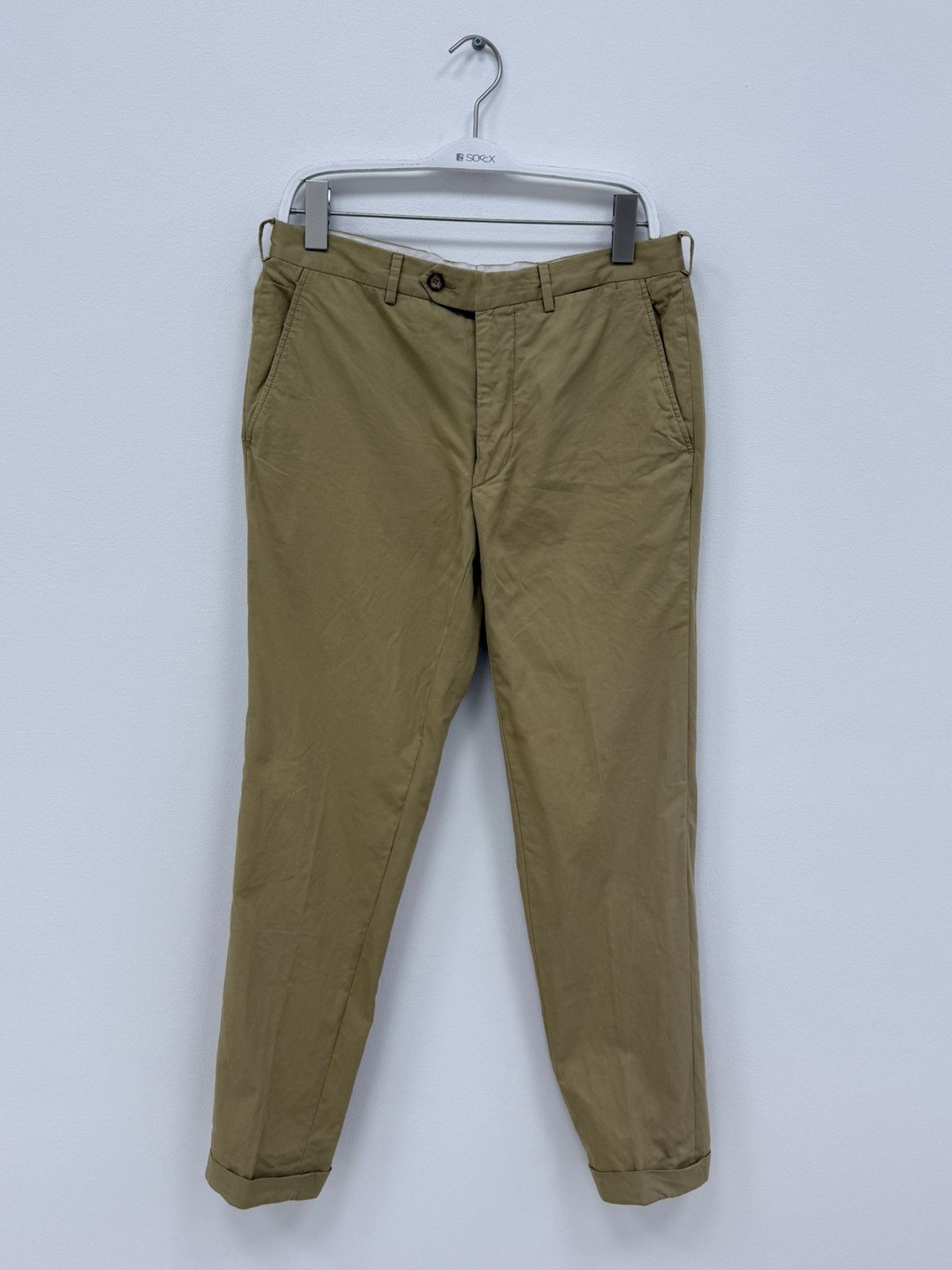 Caruso Raffaele Caruso Cotton Olive Khaki 2 Piece Suit Size EUR 48 Size 38R - 11 Thumbnail