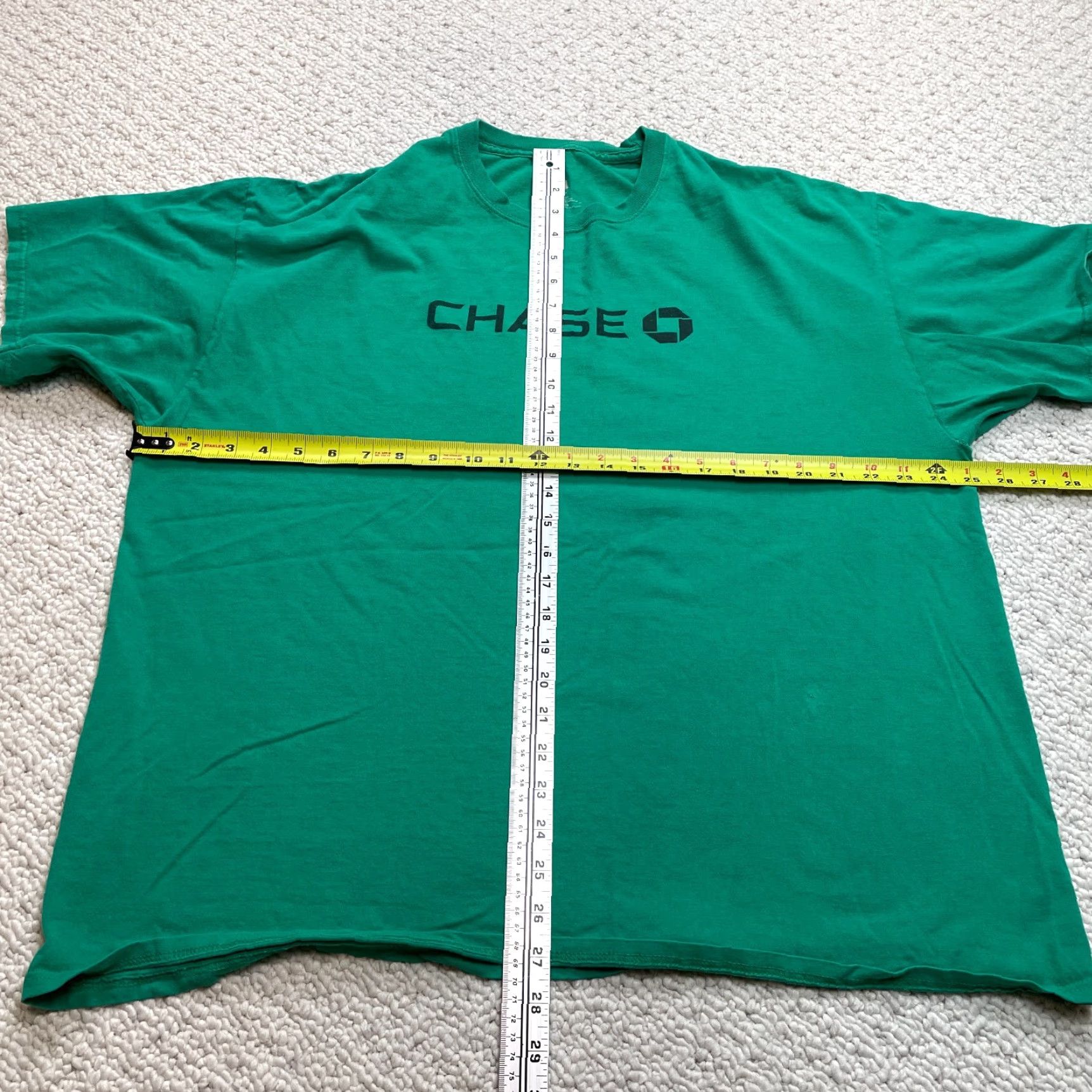 Hanes Hanes Tagless Shirt Adult 2XL Green Cotton Crew Mens Short Sleeve Chase Logo Size US XXL / EU 58 / 5 - 6 Thumbnail