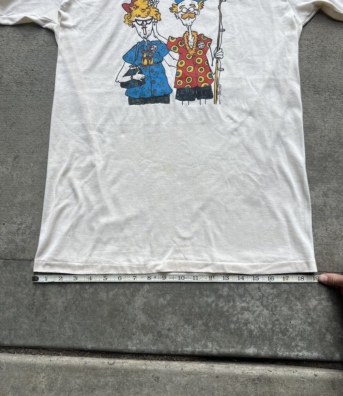 Hanes Goofy Vintage Cream T- Shirt Size US M / EU 48-50 / 2 - 5 Thumbnail