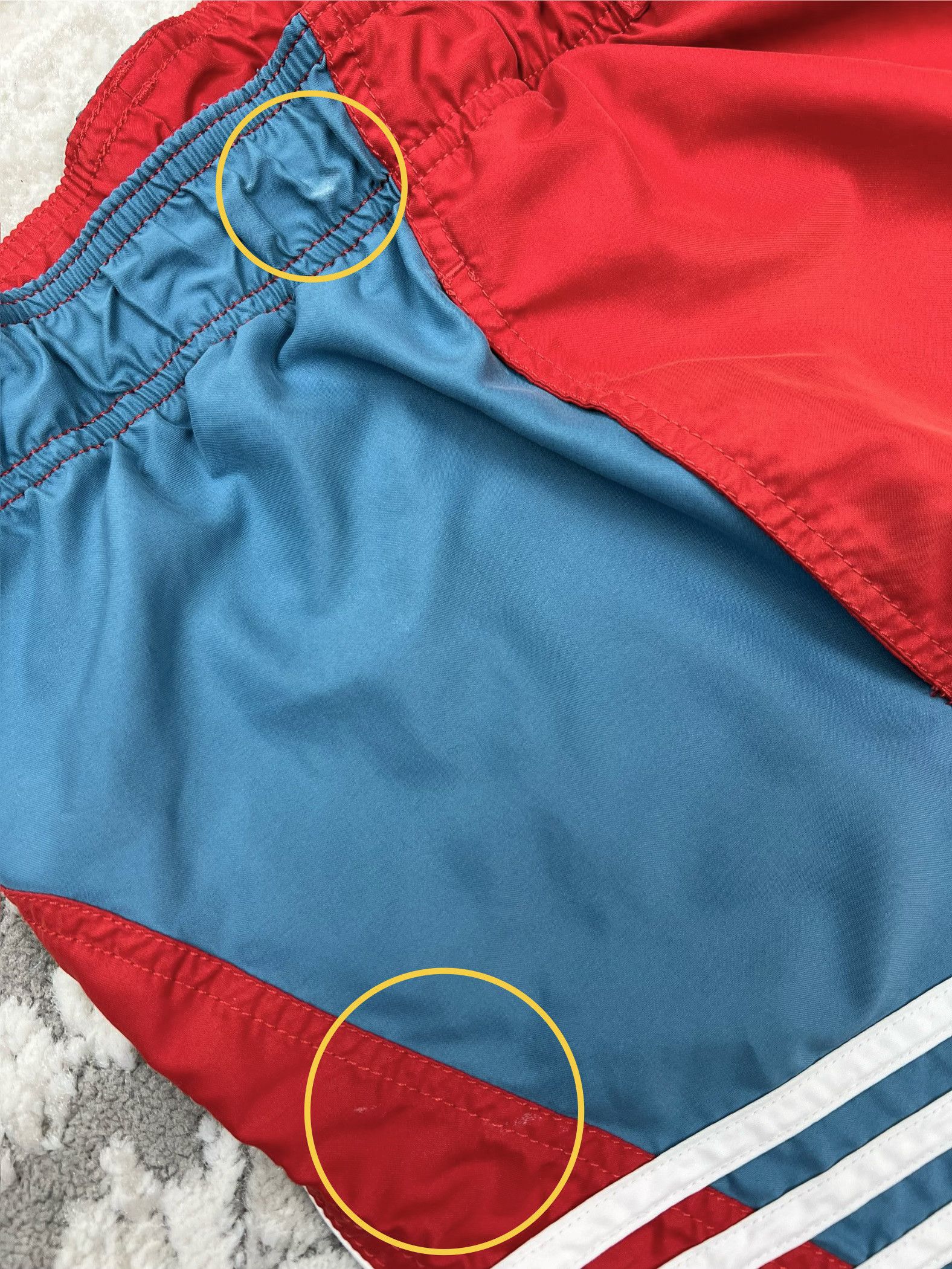 Adidas Adidas Retro Style Swim/Sport Shorts Red/Blue Size XL Size US 38 / EU 54 - 16 Thumbnail