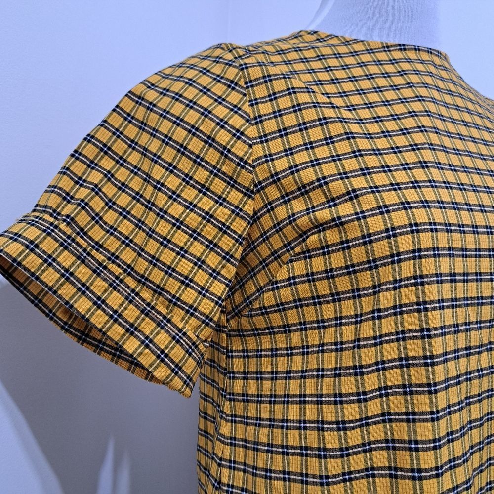Levi's Levi's Aberdeen Tafetta Plaid Dress Buble Hem Oversized XS Mustard Size XS / US 0-2 / IT 36-38 - 12 Thumbnail