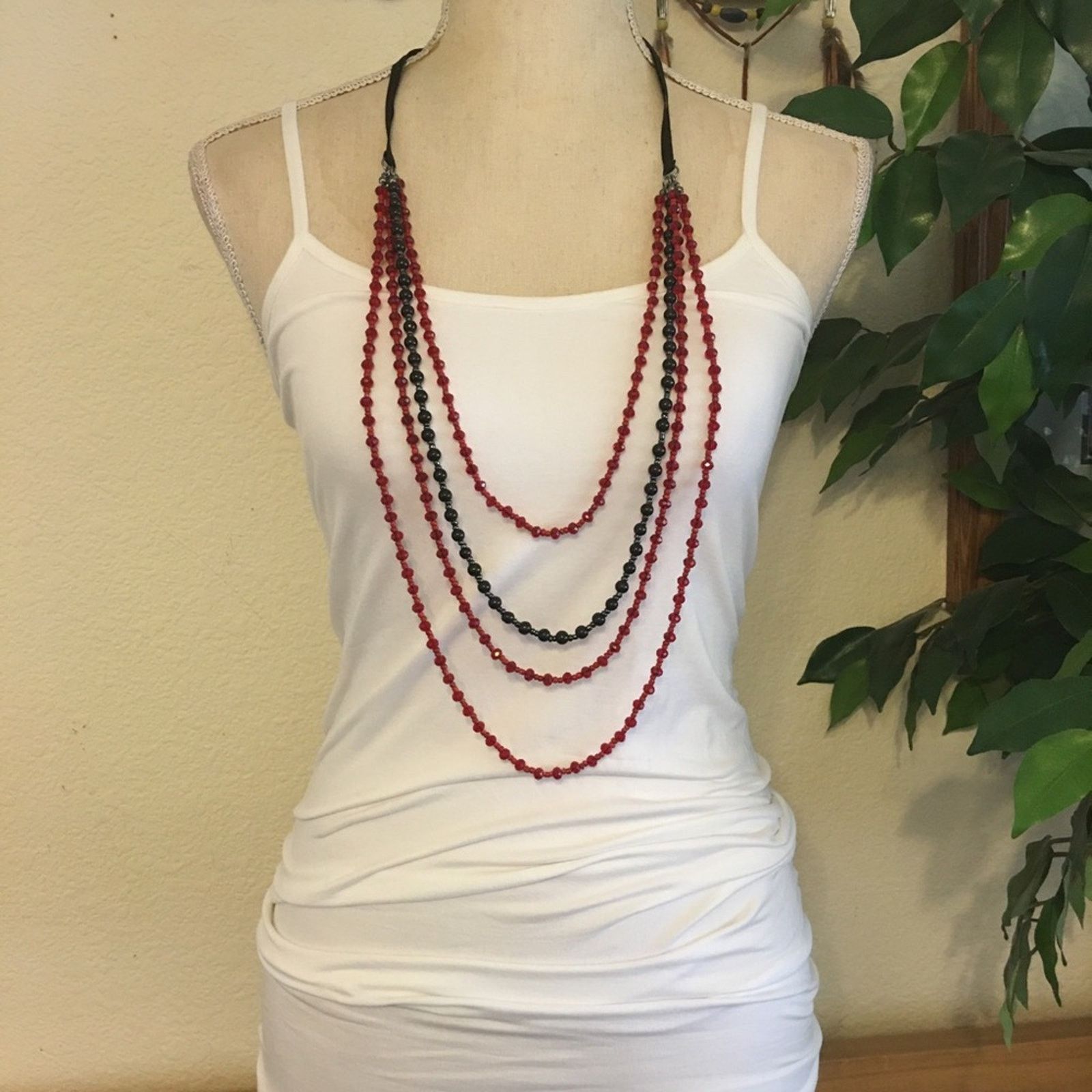Jewelry Multi strand layered sparkle bead necklace Size ONE SIZE - 4 Thumbnail