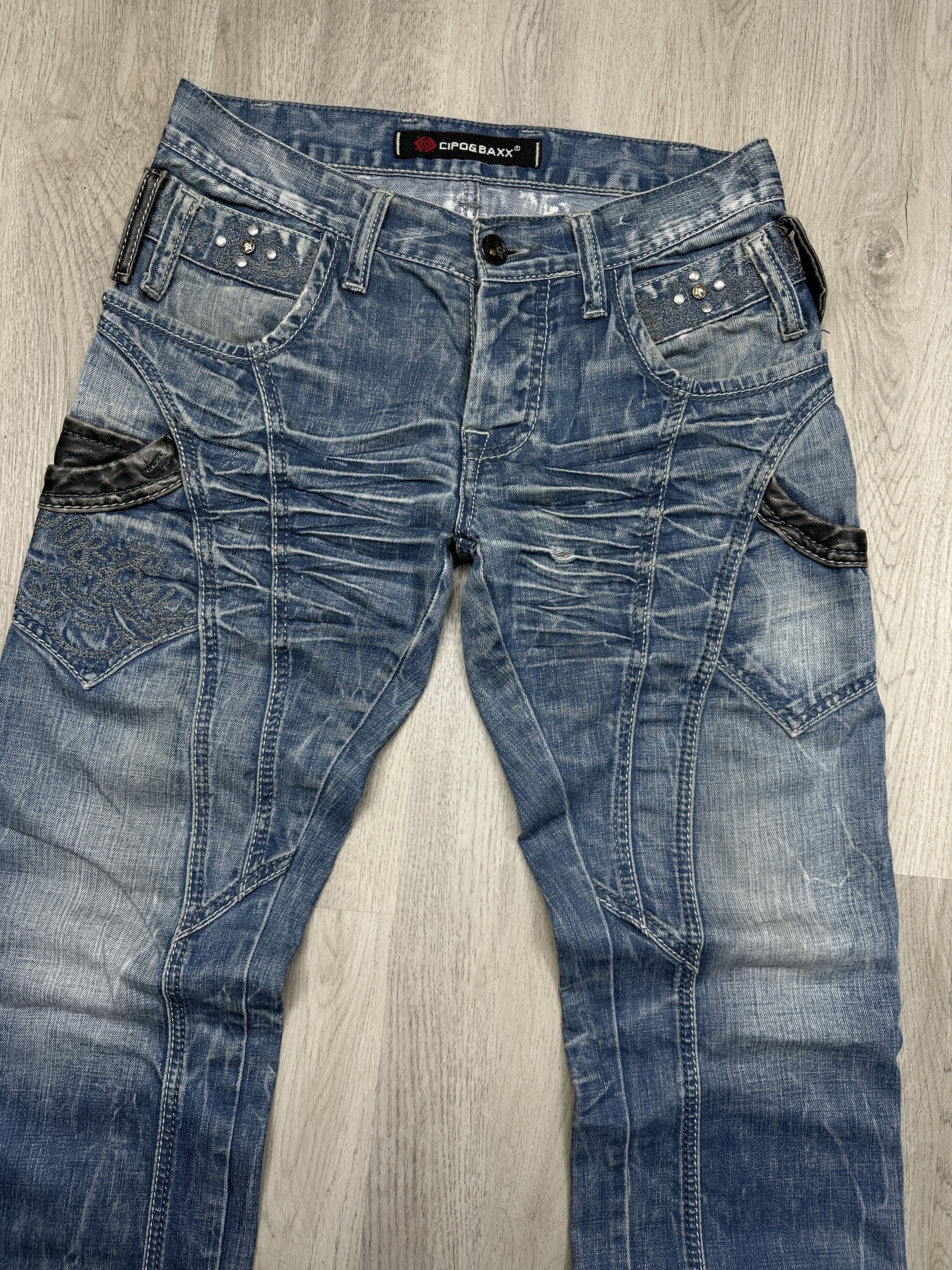 If Six Was Nine Cipo & Baxx Patchwork Denim Vintage Rap Pants Jeans Size US 29 - 2 Thumbnail