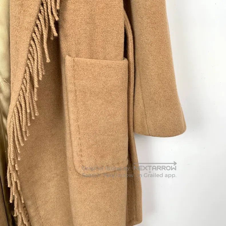 Max Mara Max Mara Brown Fringe Belted Coat Size XS / US 0-2 / IT 36-38 - 4 Thumbnail