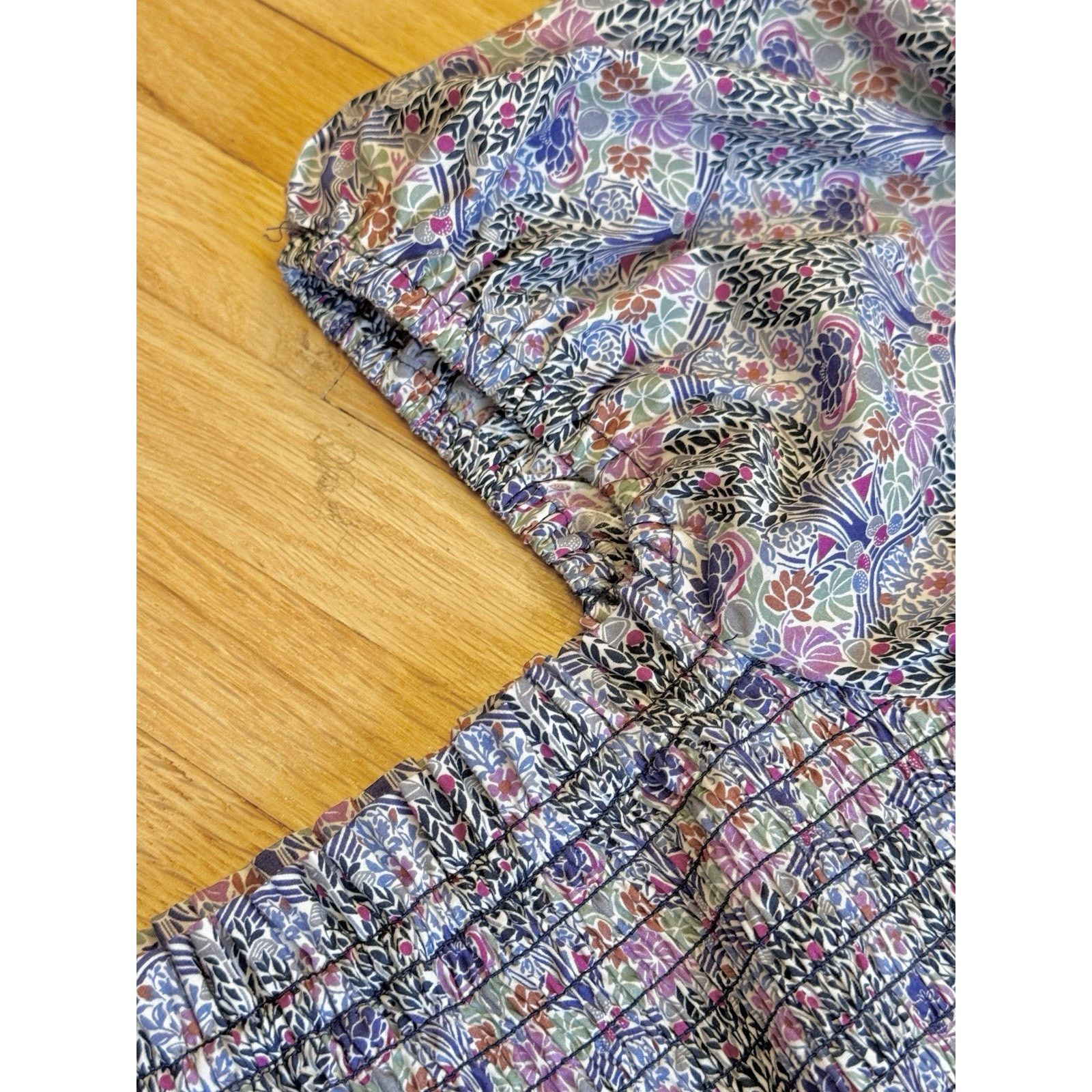J.Crew J. Crew Liberty Club Nouveau Fabric Square Neck Blouse XS Size XS / US 0-2 / IT 36-38 - 2 Thumbnail