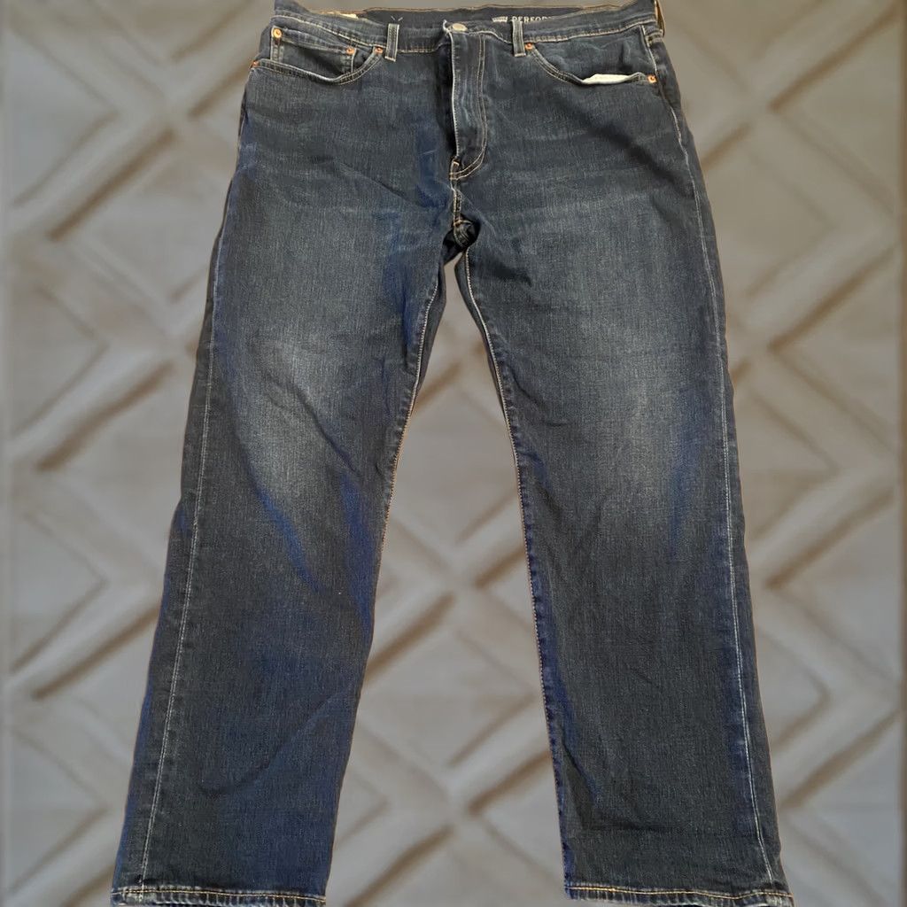 Levi's Levi's Premium 502 Regular Tapered BIG E Dark Blue Denim Jeans Men 38x30 Leather Size US 34 / EU 50 - 1 Thumbnail