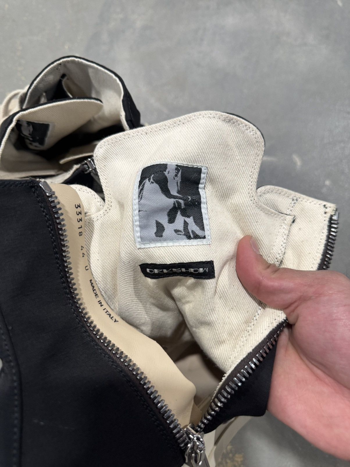 Rick Owens Rick Owens Darkshadow ramones hightop nylon Size US 11 / EU 44 - 10 Thumbnail