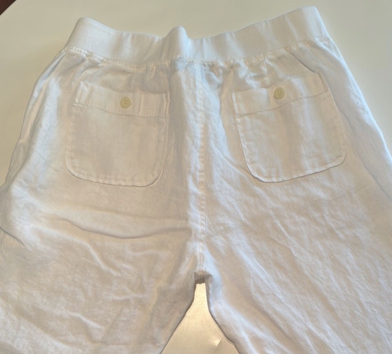 Athleta Athleta White Linen Pants Size 34" / US 12 / IT 48 - 6 Thumbnail