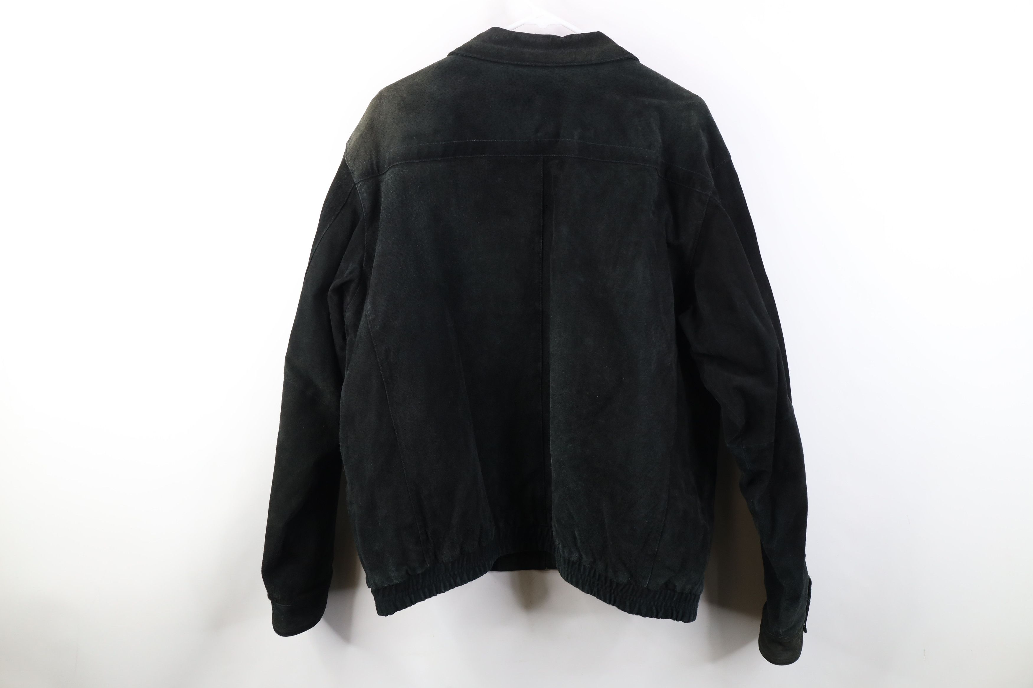 Vintage Vintage 90s Streetwear Quilted Suede Leather Bomber Jacket Size US L / EU 52-54 / 3 - 14 Thumbnail
