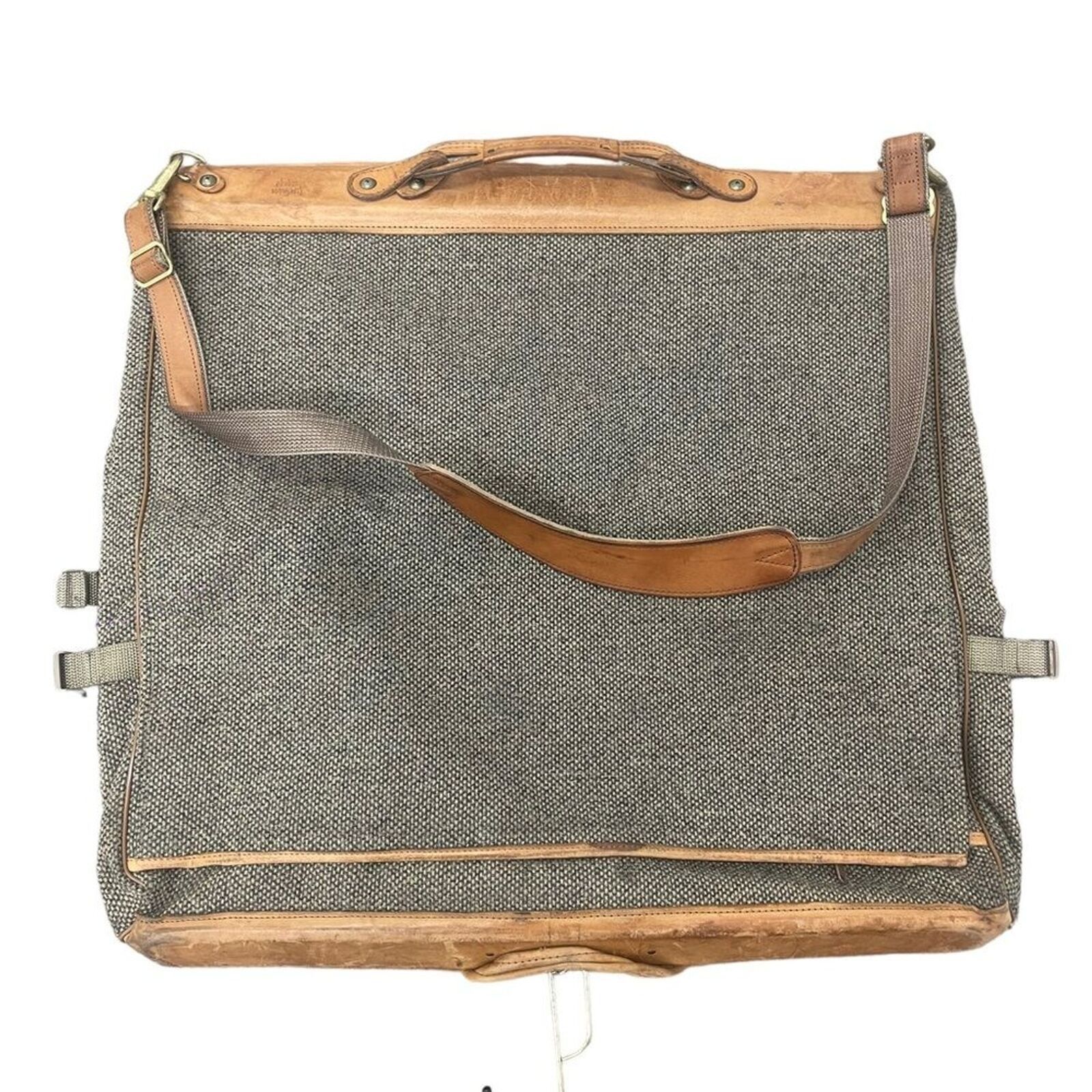 Hartmann Vtg Hartmann Leather Tweed Hanging Garment Travel Bag Size ONE SIZE - 9 Thumbnail