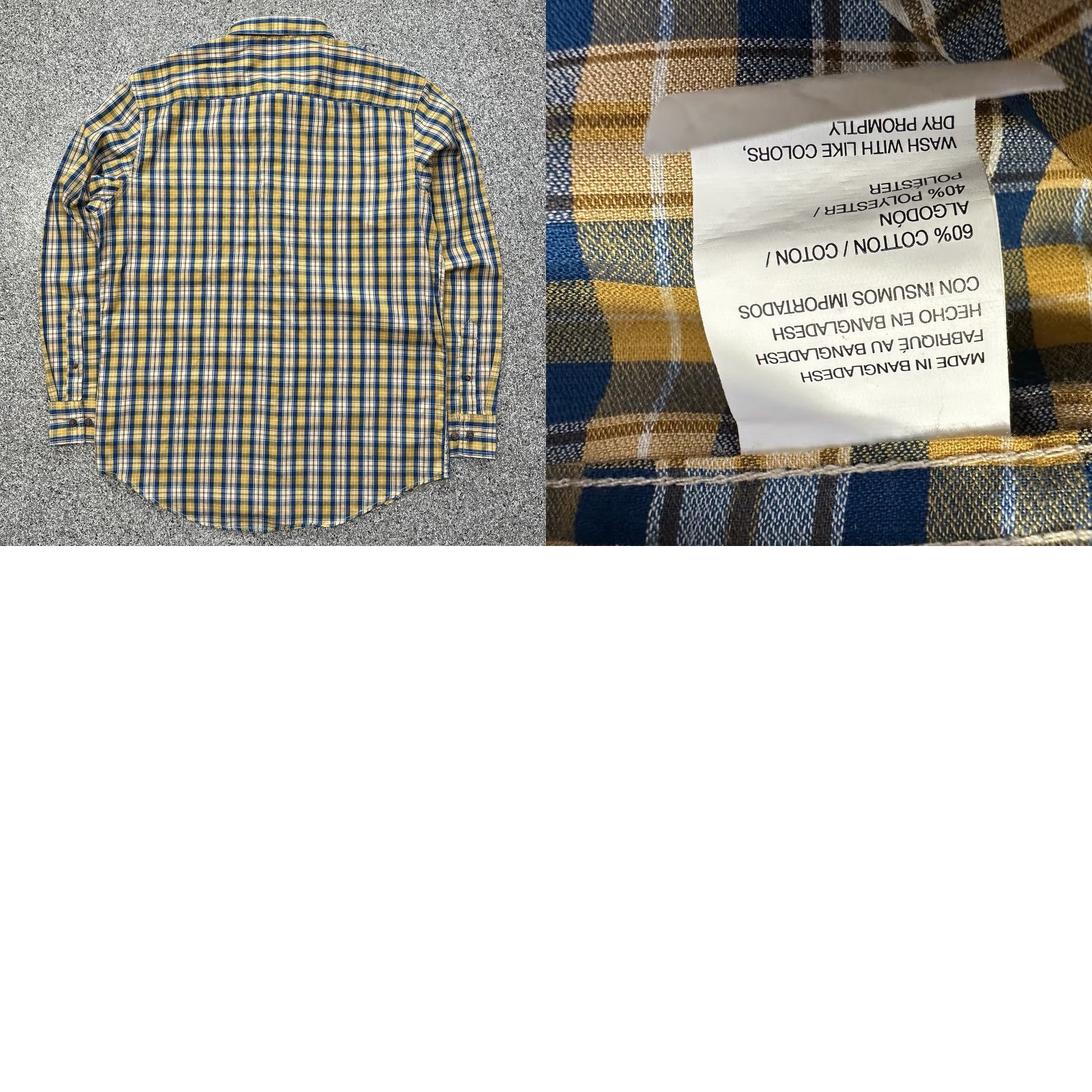 Vintage G.H. Bass & Co. Button-Down Shirt Mens M Plaid Yellow Cotton, Polyester Corded Poplin Button-Up Shirt Mens M Yellow Plaid Size US M / EU 48-50 / 2 - 8 Thumbnail