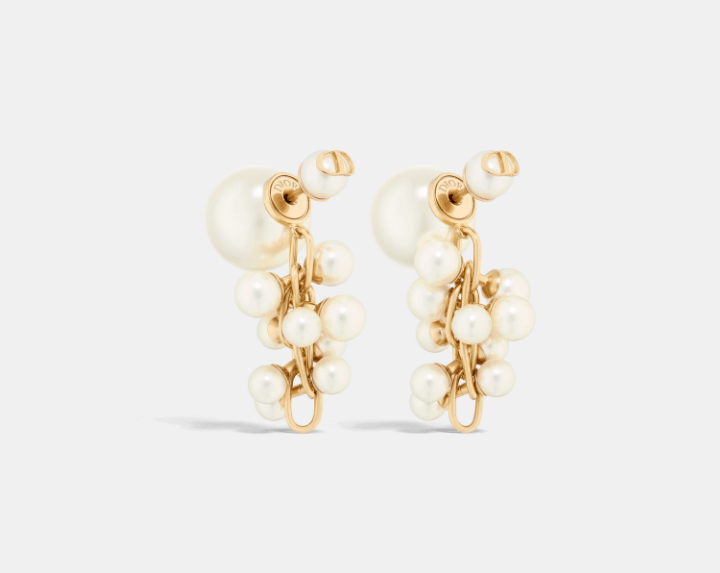 Dior o1w1db10126 E3750W Size : OS / Earrings in Gold/White Size ONE SIZE - 1 Thumbnail
