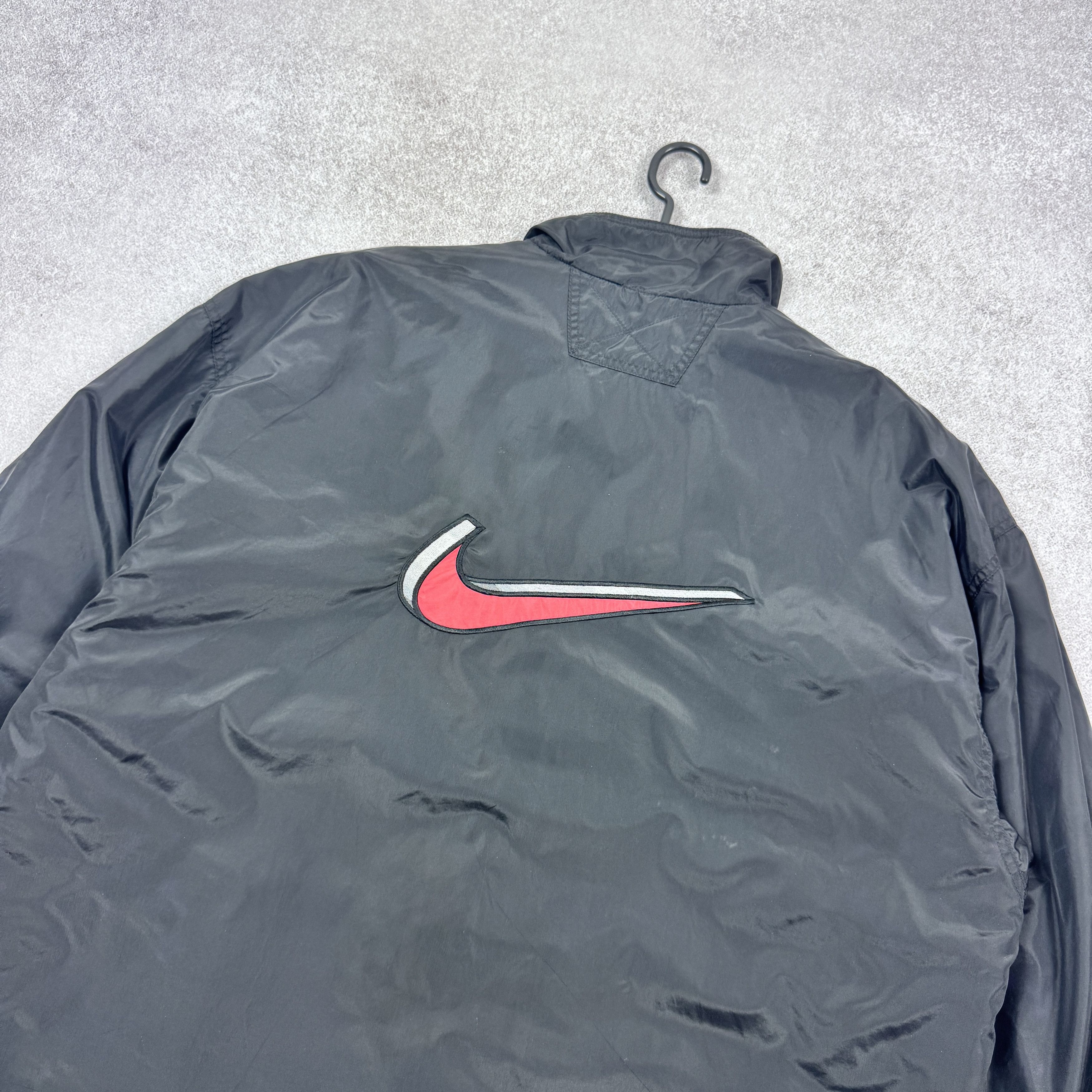 Nike 00s Vintage Nike Backside Big Logo Black Nylon Jacket XXL Size US XXL / EU 58 / 5 - 6 Thumbnail
