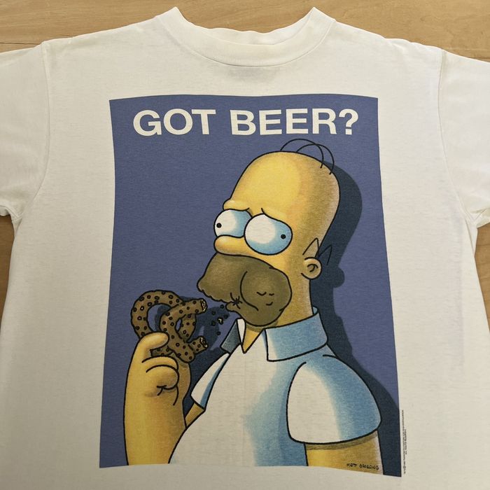 Vintage Vintage Homer Simpson Got Beer Shirt White 90s Cartoon Promo ...