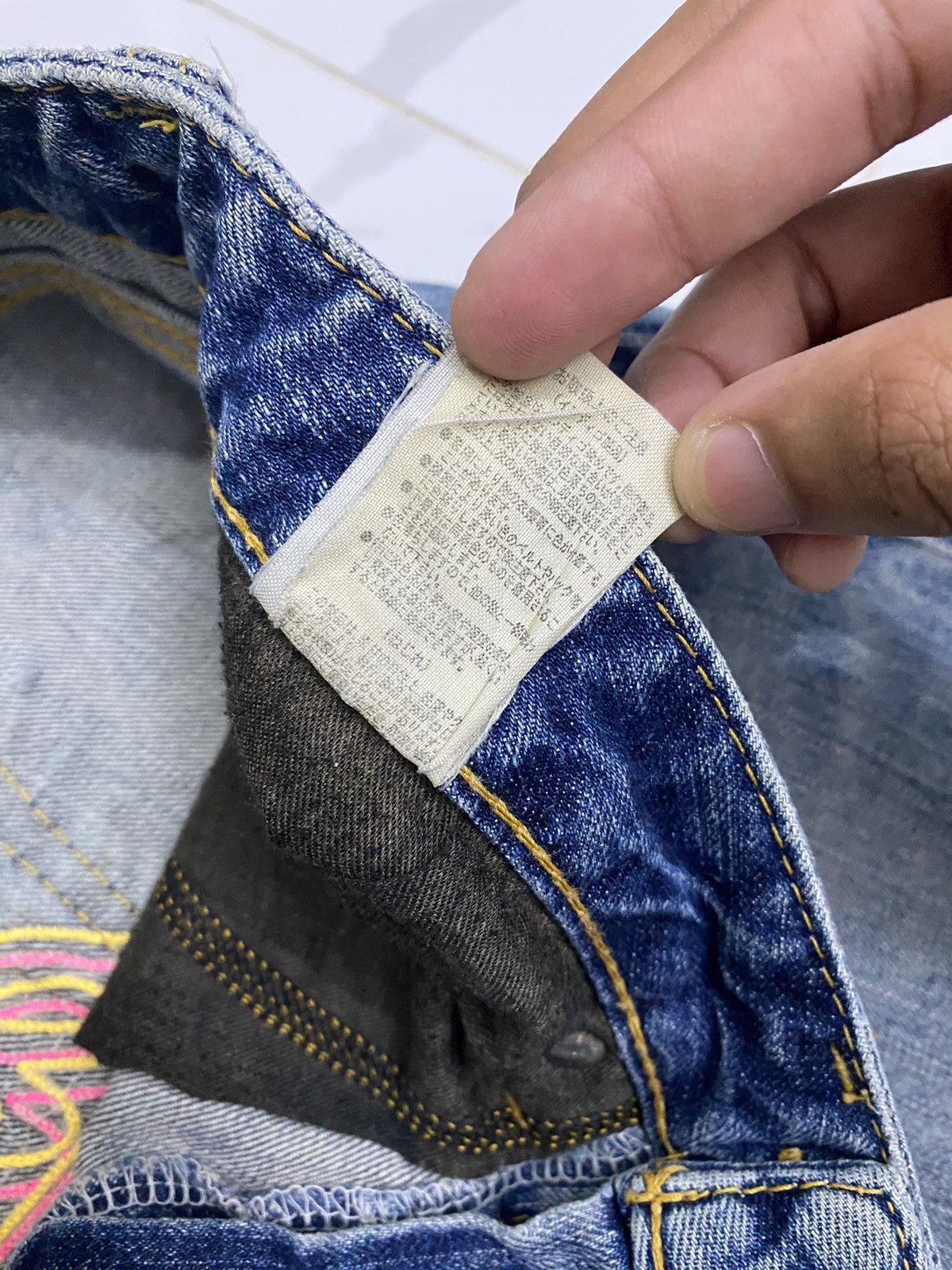 Kapital VINTAGE CO&LU EMBROIDERY DISTRESSED DENIM JEANS Size US 32 / EU 48 - 10 Thumbnail