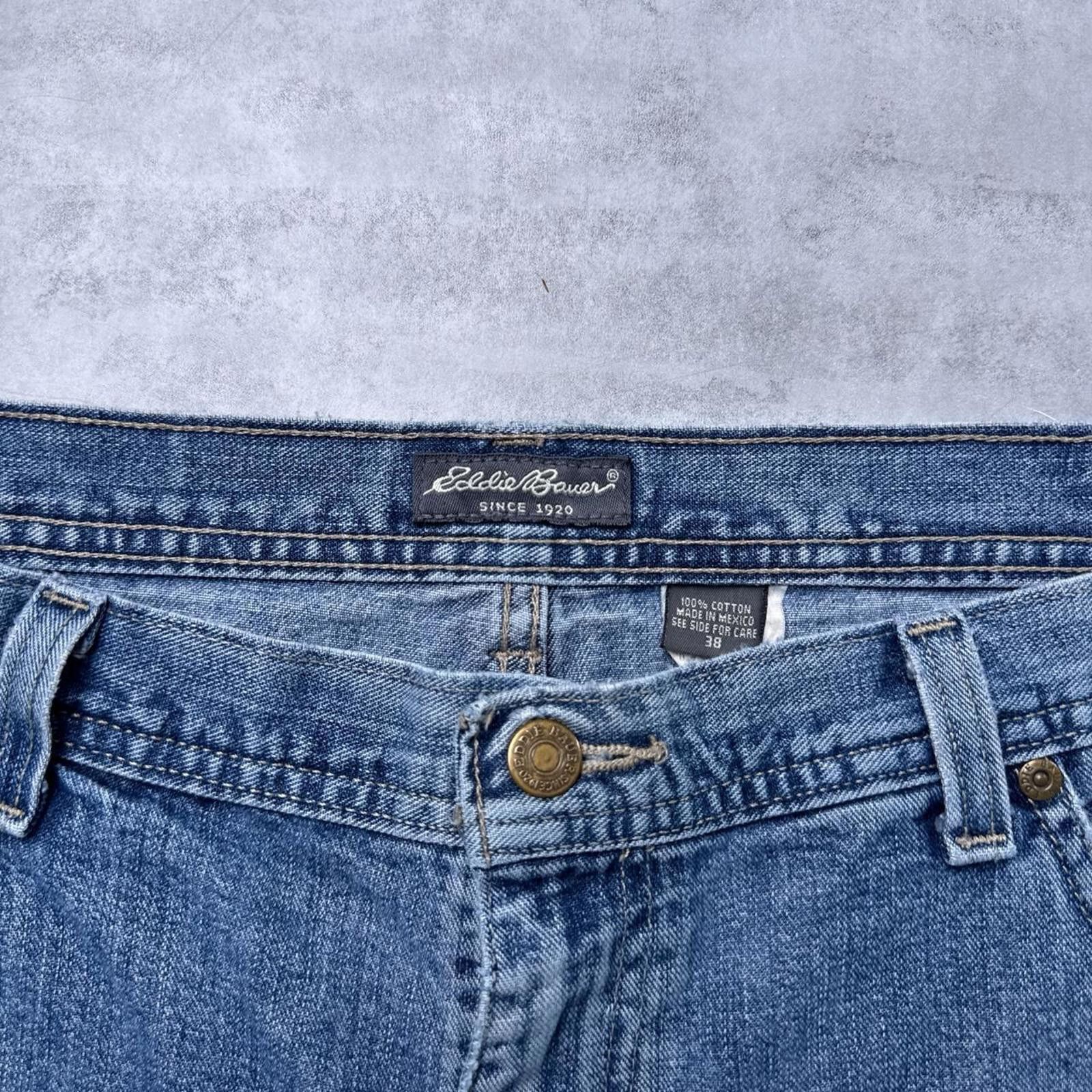 Eddie Bauer Y2K Eddie Bauer 00s Baggy Carpenter Denim 00s shorts Size US 38 / EU 54 - 5 Thumbnail