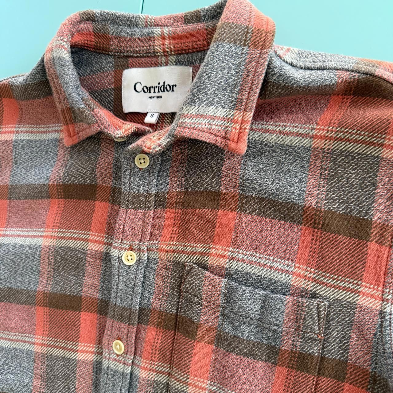 Corridor Corridor Twisted Yarn Blanket Plaid Shirt - Clay - Small Size US S / EU 44-46 / 1 - 1 Thumbnail