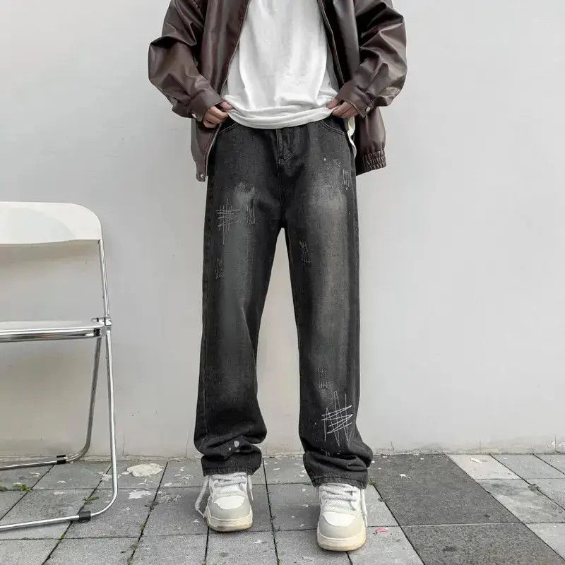 Japanese Brand Retro Wide Legged Loose Versatile Jeans Size US 32 / EU 48 - 1 Thumbnail