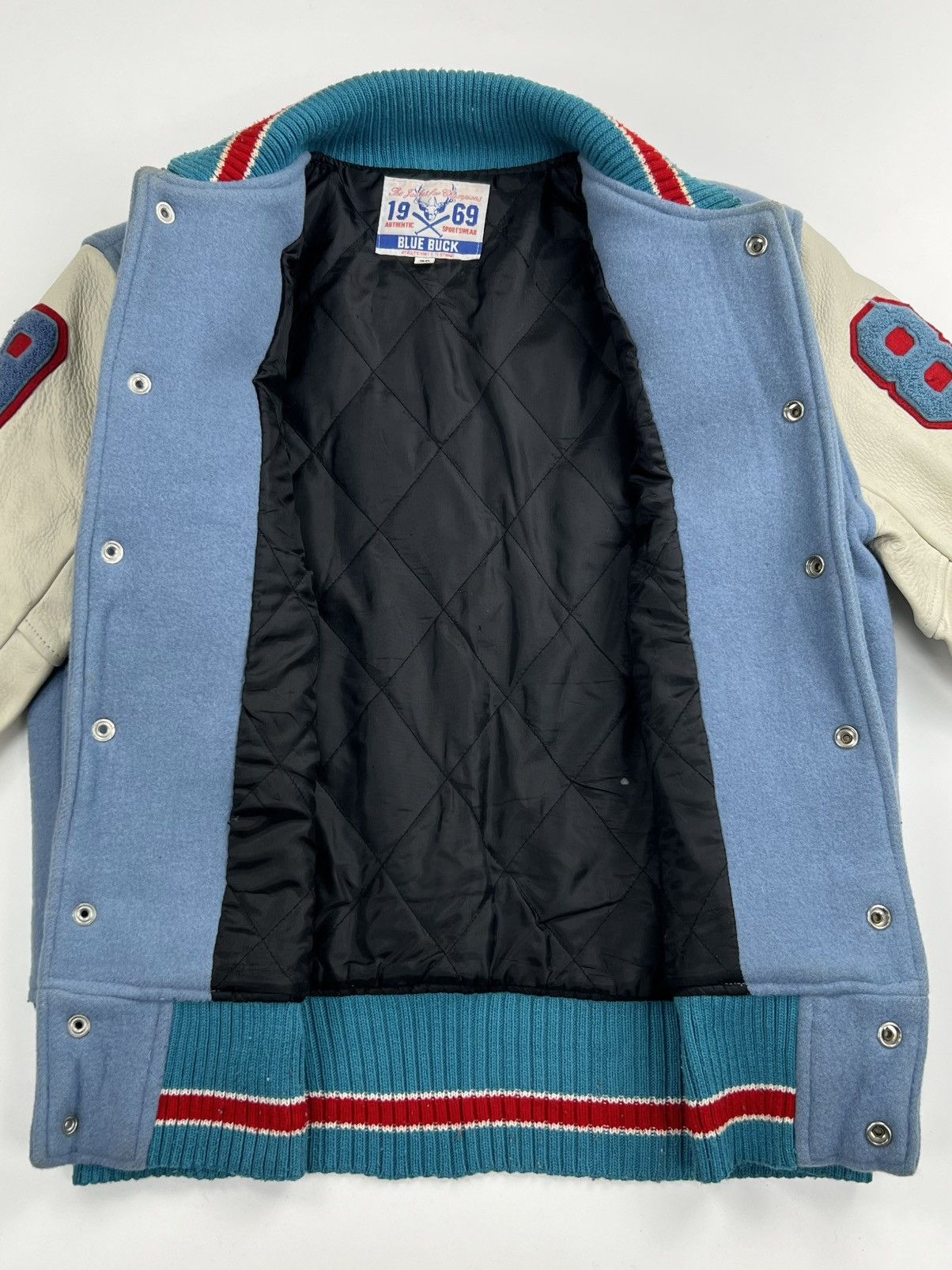 Japanese Brand VINTAGE BLUE BUCK VARSITY JACKET Size US XXS / EU 40 - 14 Thumbnail