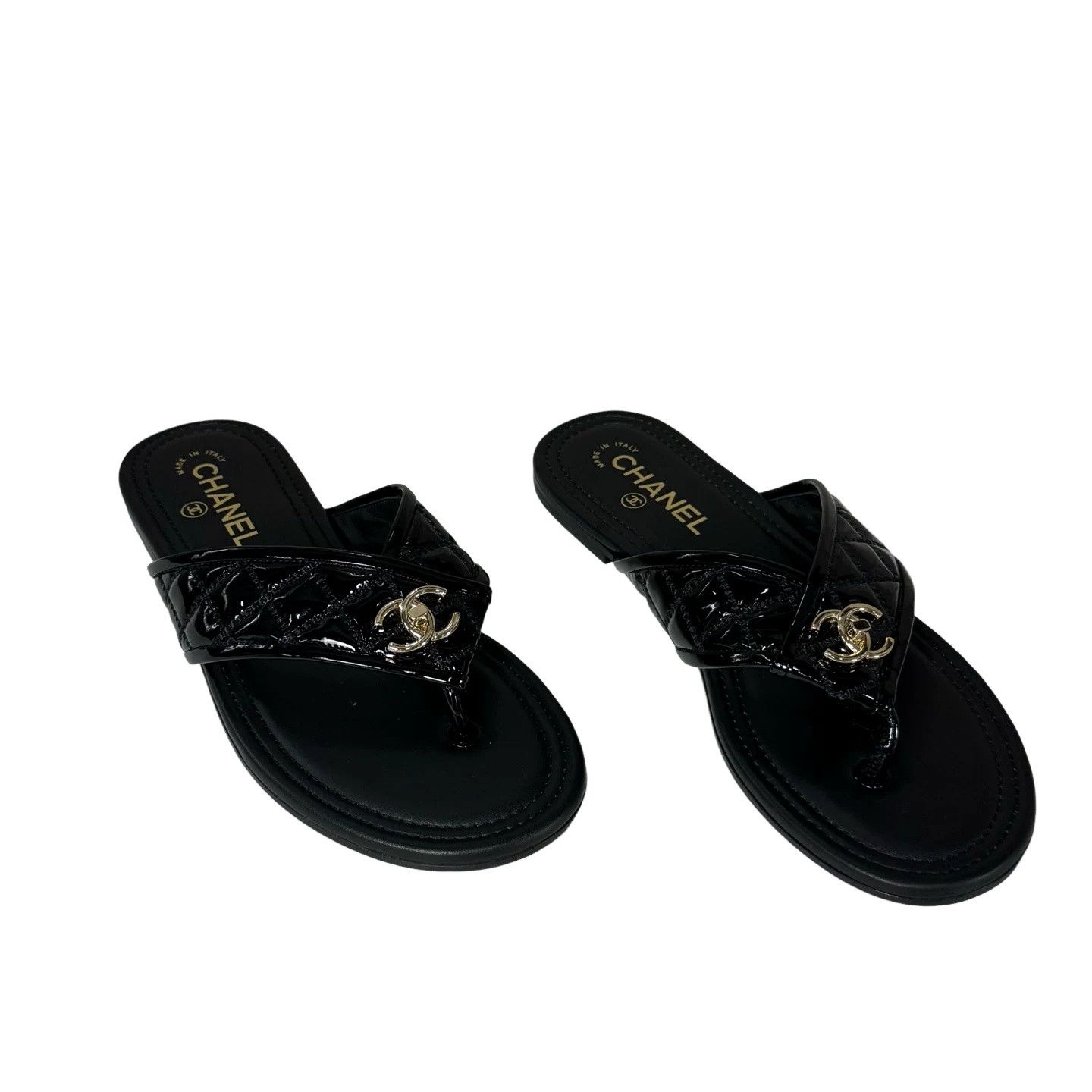 Chanel Chanel Quilted CC Logo Sandals Size 38.5 Size US 8.5 / IT 38.5 - 1 Thumbnail