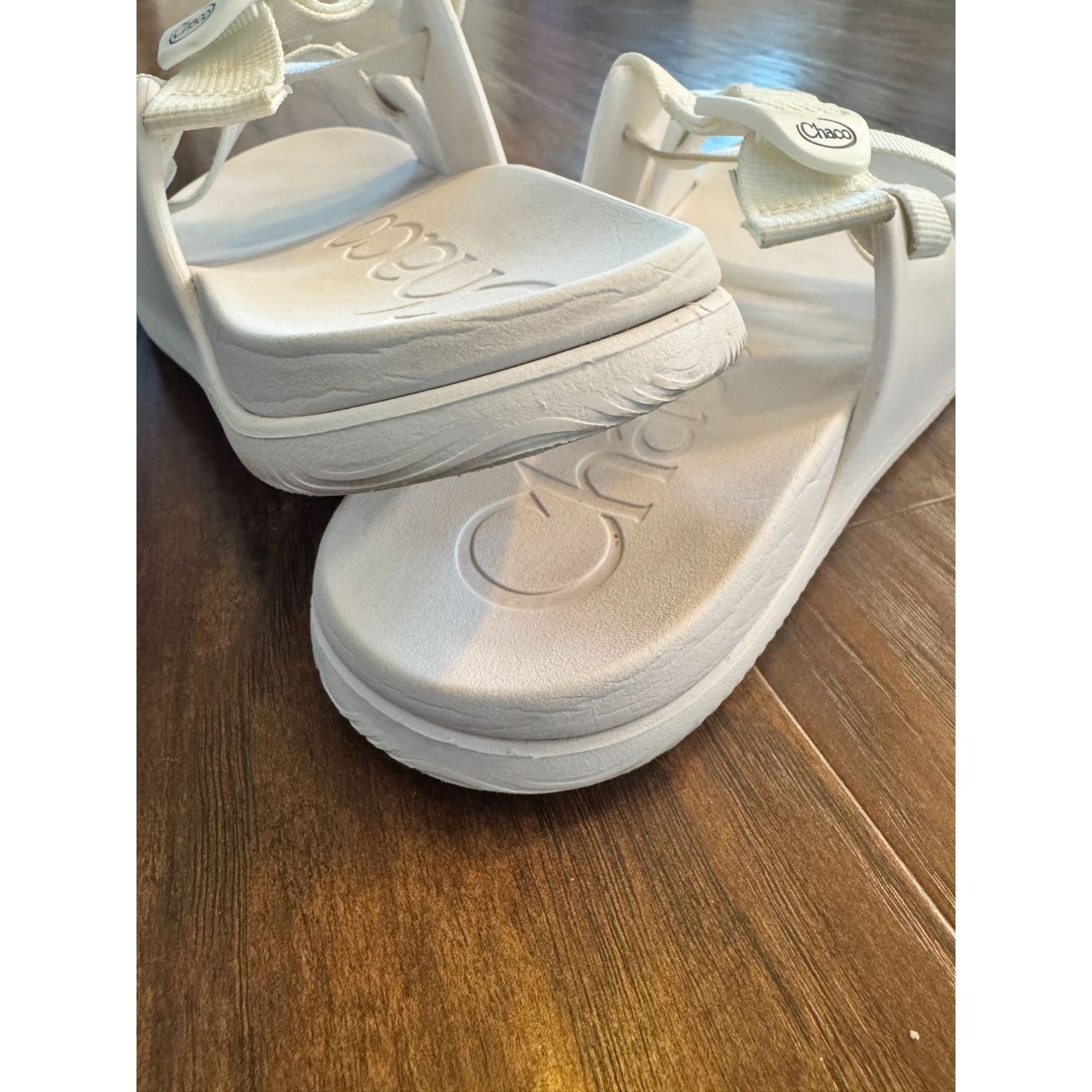Chaco Chaco Womens Chillos White Slip-On Sandals Sz 10 Adjustable Size US 10 / IT 40 - 4 Thumbnail