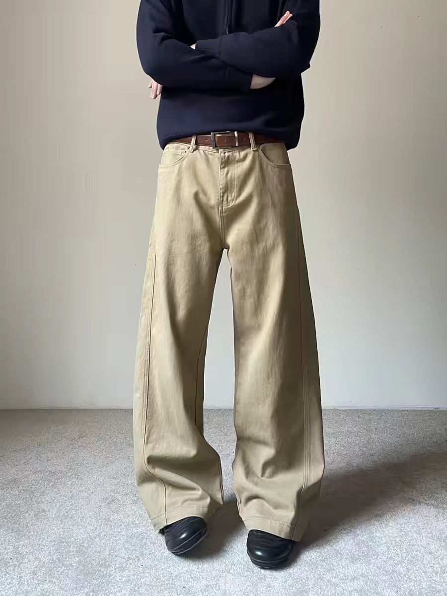 Jean Casual Relaxed Fit Khaki Slim Pants Size US 32 / EU 48 - 3 Thumbnail