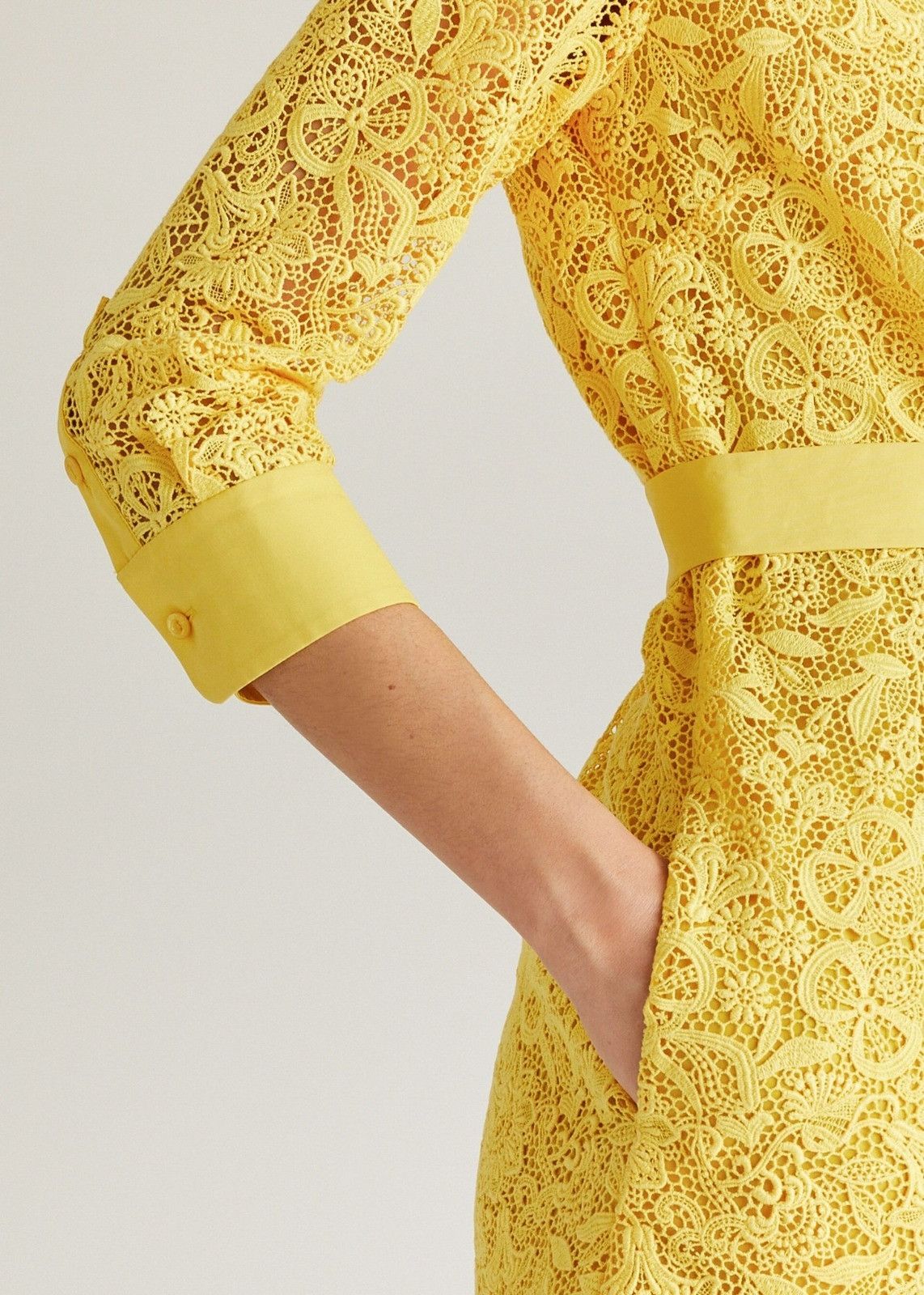 Loro Piana o1srvl11e0824 Evangeline Infinite Midi Dress in Yellow Size S / US 4 / IT 40 - 5 Thumbnail
