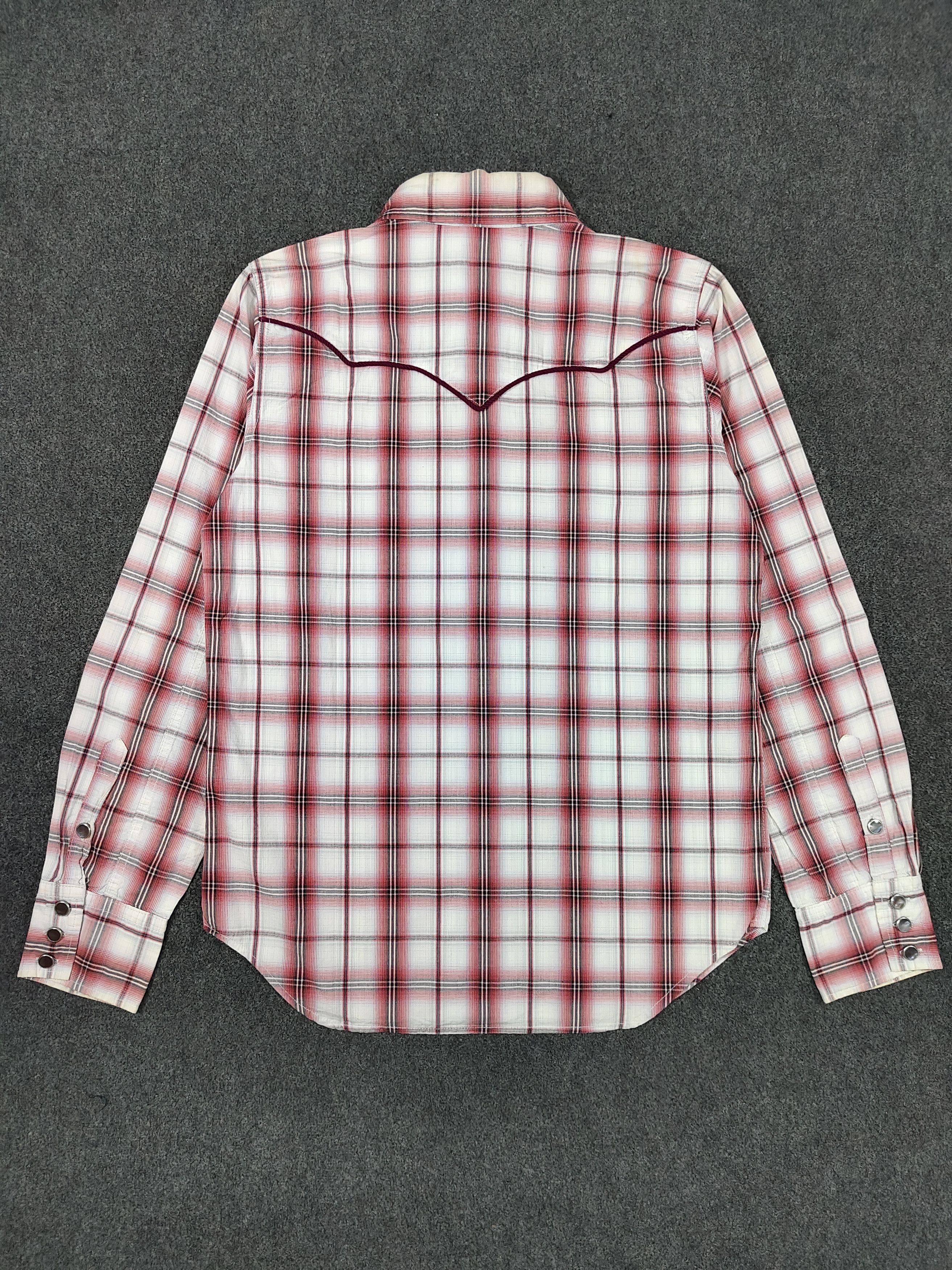 Full Count & Co. Full Count🇯🇵 Western Gradient Plaid & Contras Piping Shirt Size US S / EU 44-46 / 1 - 5 Thumbnail