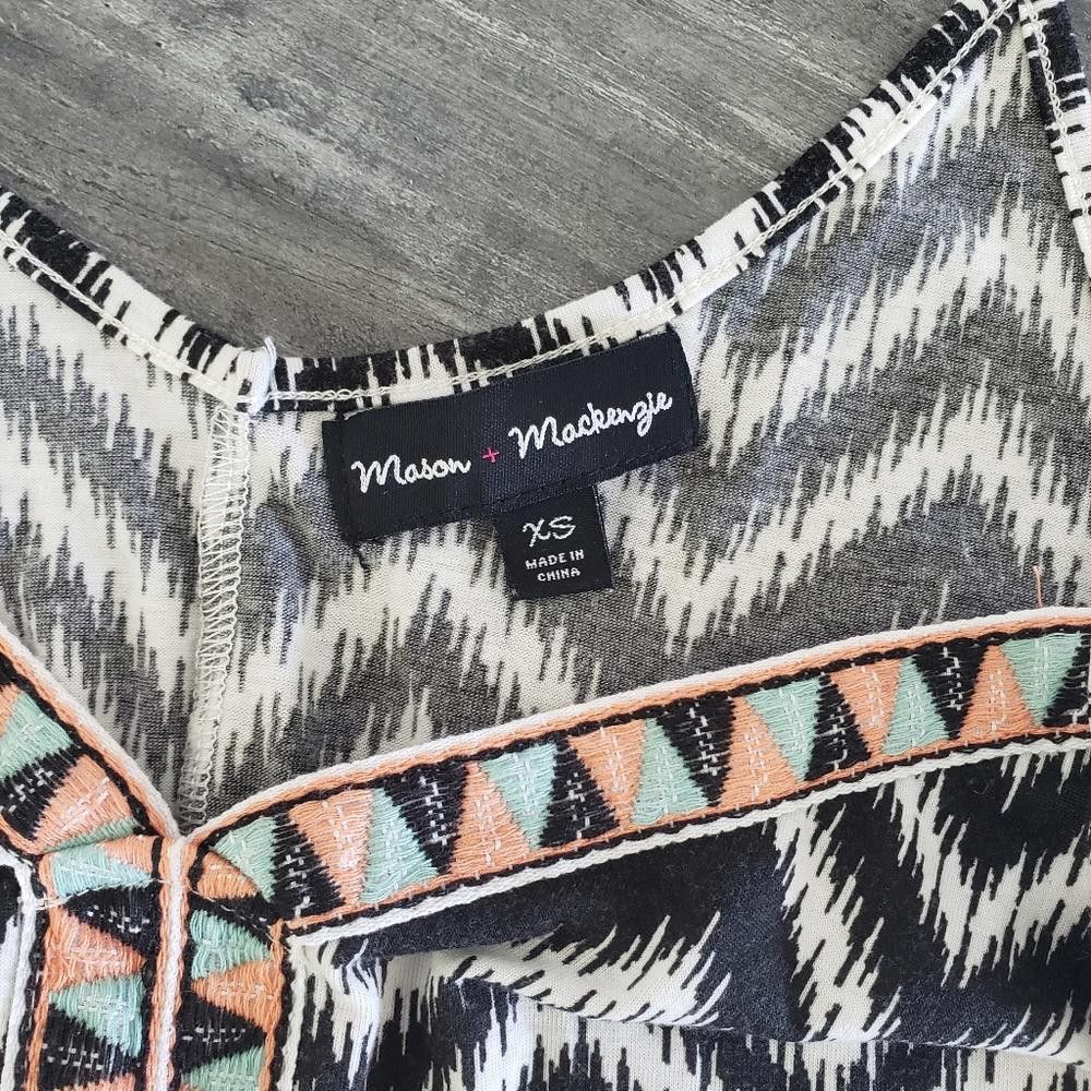 Designer Black White Detailed M+M Tank Size XS / US 0-2 / IT 36-38 - 3 Thumbnail