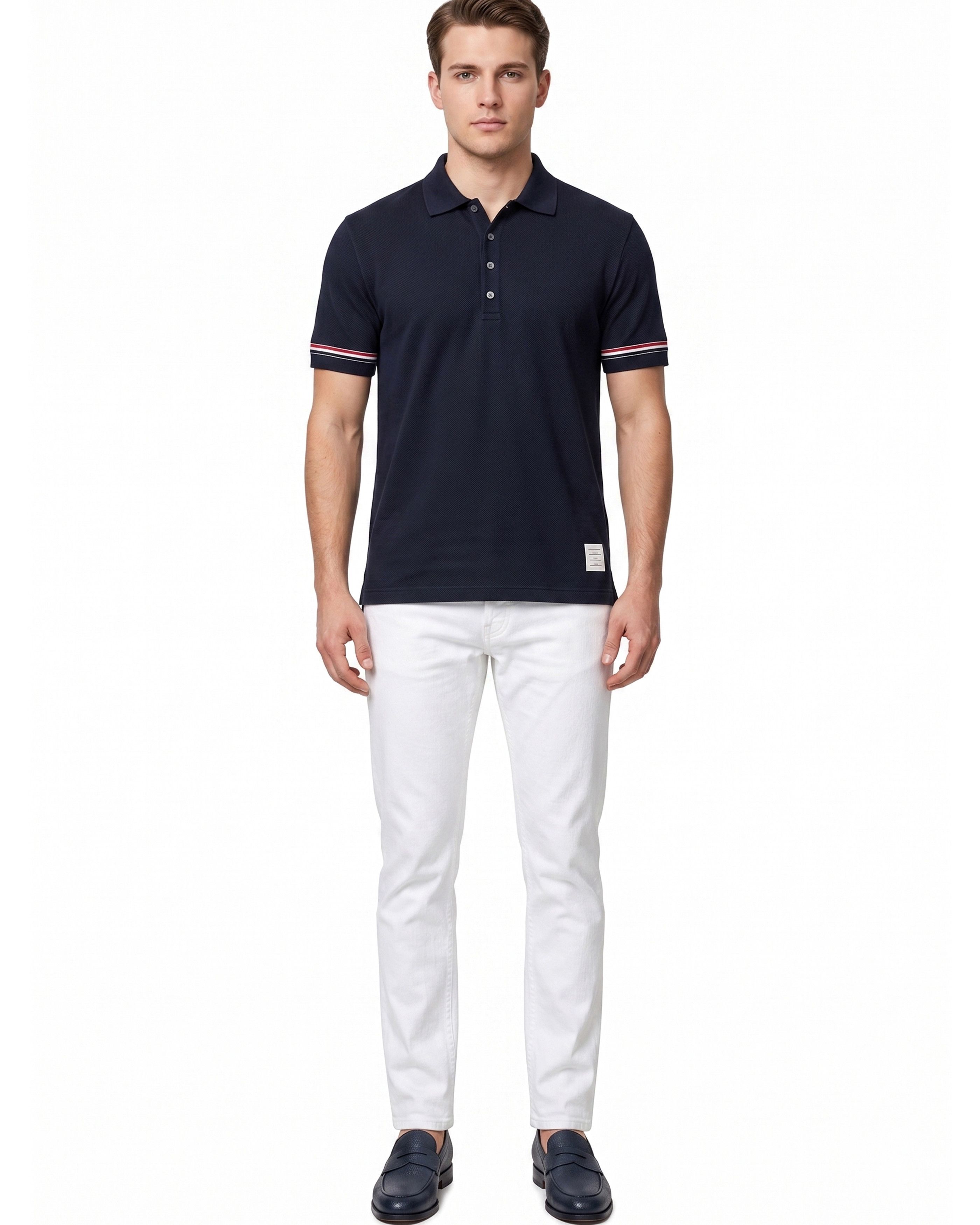 Thom Browne Thom Browne RWB Navy Polo Size US XL / EU 56 / 4 - 15 Thumbnail