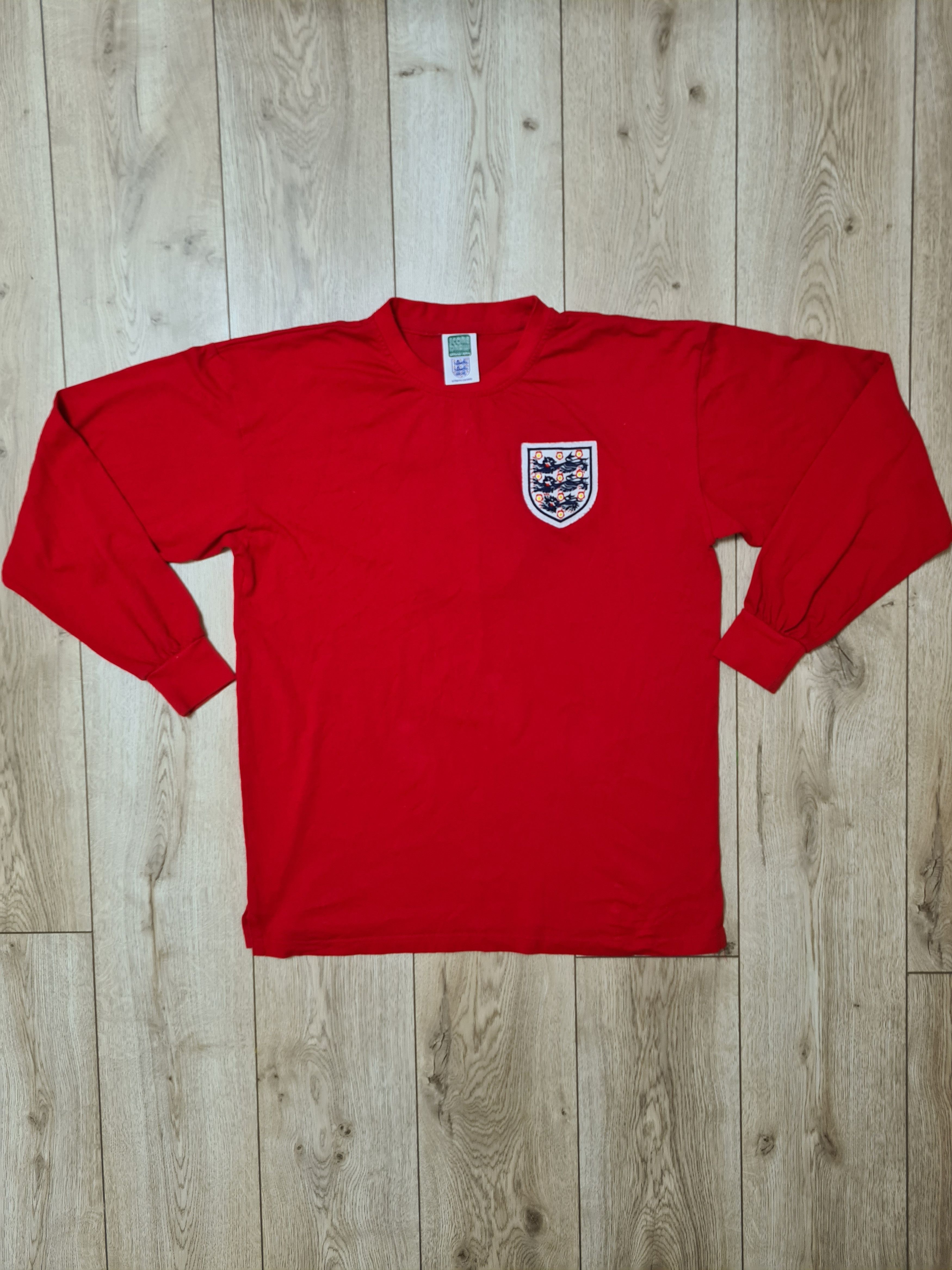 Vintage ENGLAND 1966 1970 FOOTBALL SHIRT SOCCER JERSEY Size US XL / EU 56 / 4 - 1 Thumbnail