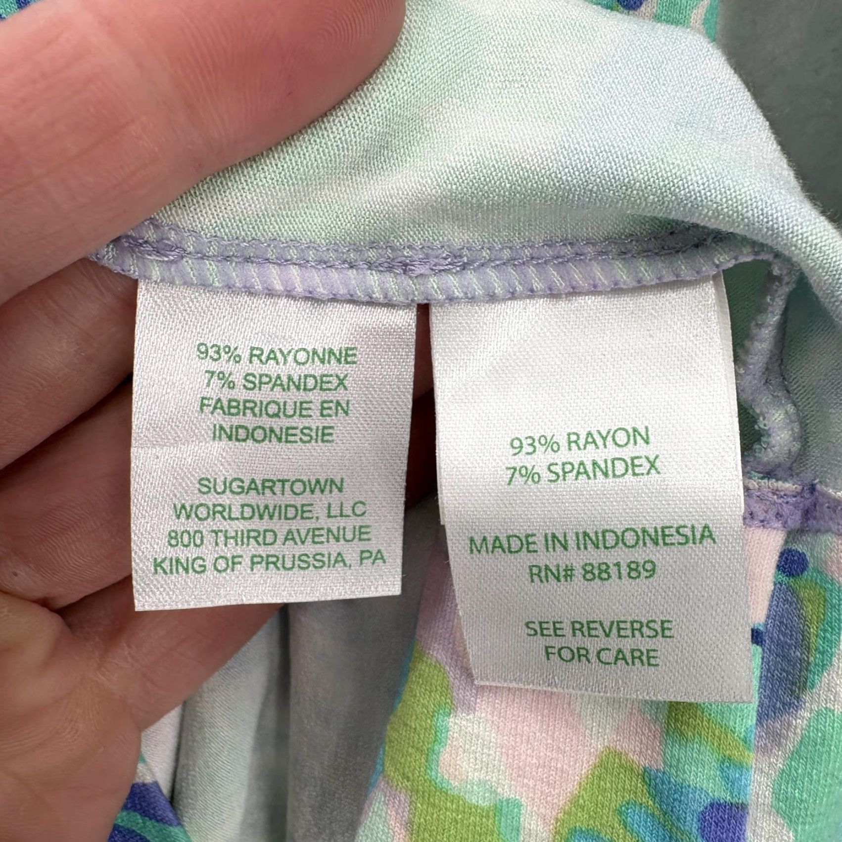 Lilly Pulitzer Lilly Pulitzer Dress Womens XS Blue Green Floral 3/4 Sleeve Shift Preppy Sophie Size XS / US 0-2 / IT 36-38 - 5 Thumbnail