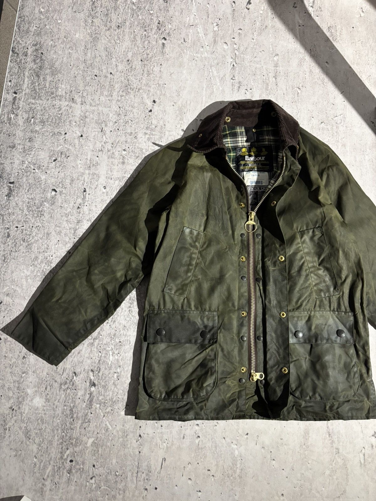 Barbour Rare Wax Waxed Jacket Barbour Bedale Vintage Faded 00s Size US S / EU 44-46 / 1 - 3 Thumbnail