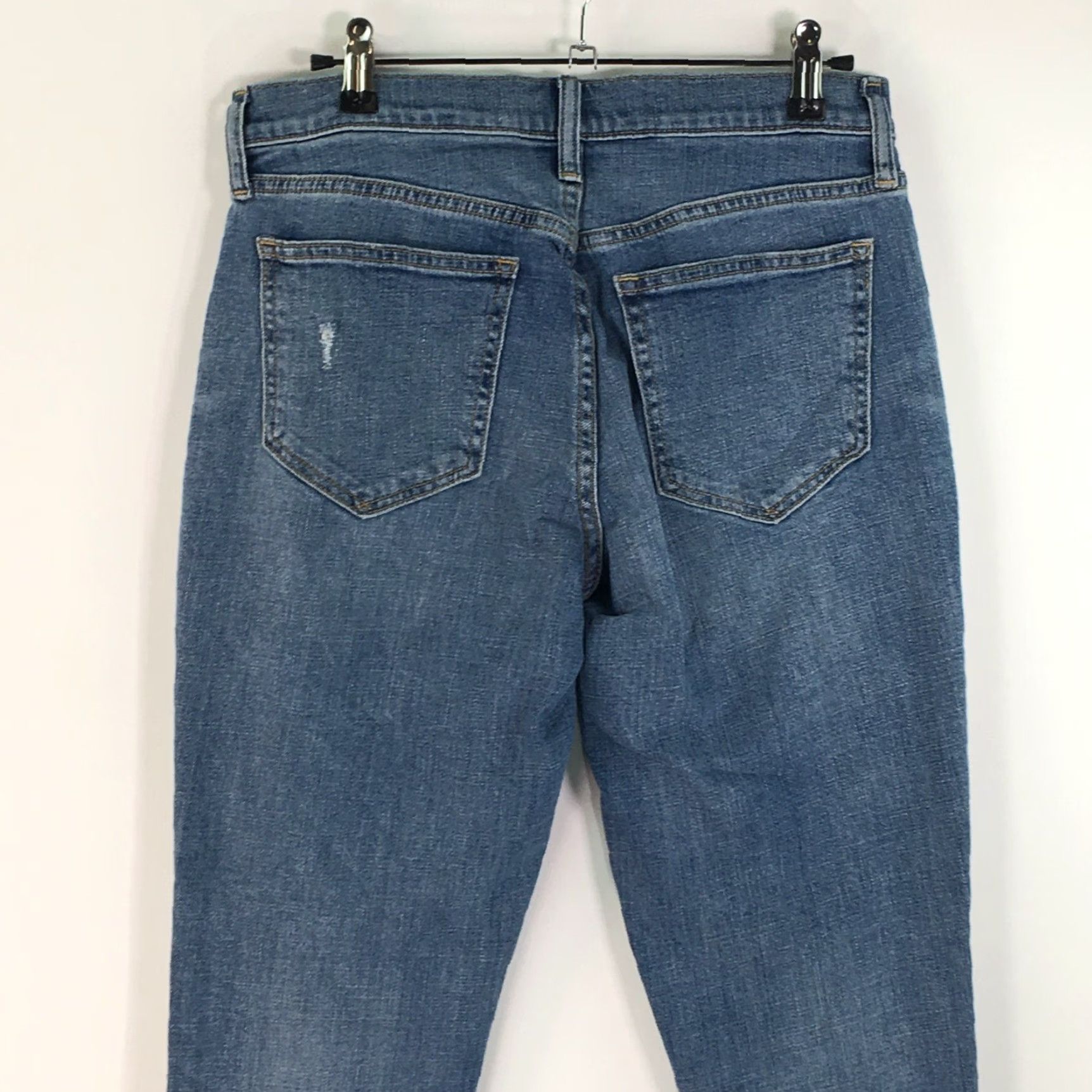 Gap Gap 1969 Best Girlfriend Jeans Distressed Regular Fit Blue Denim Size 26 Womens Size 26" / US 2 / IT 38 - 4 Thumbnail