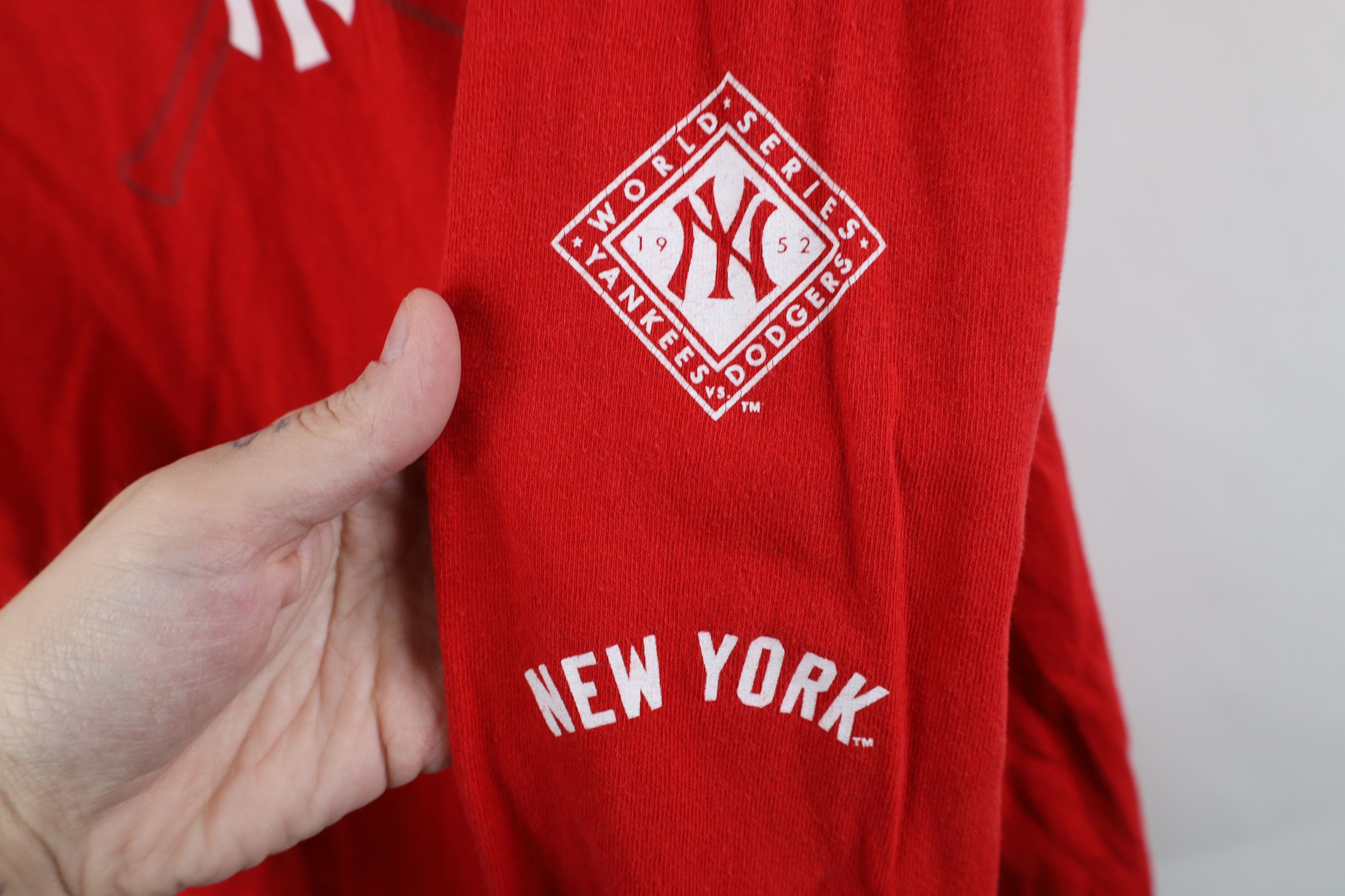 Vintage Vintage Y2K 2002 Yankees Baseball Long Sleeve T-Shirt Red Size US L / EU 52-54 / 3 - 8 Thumbnail