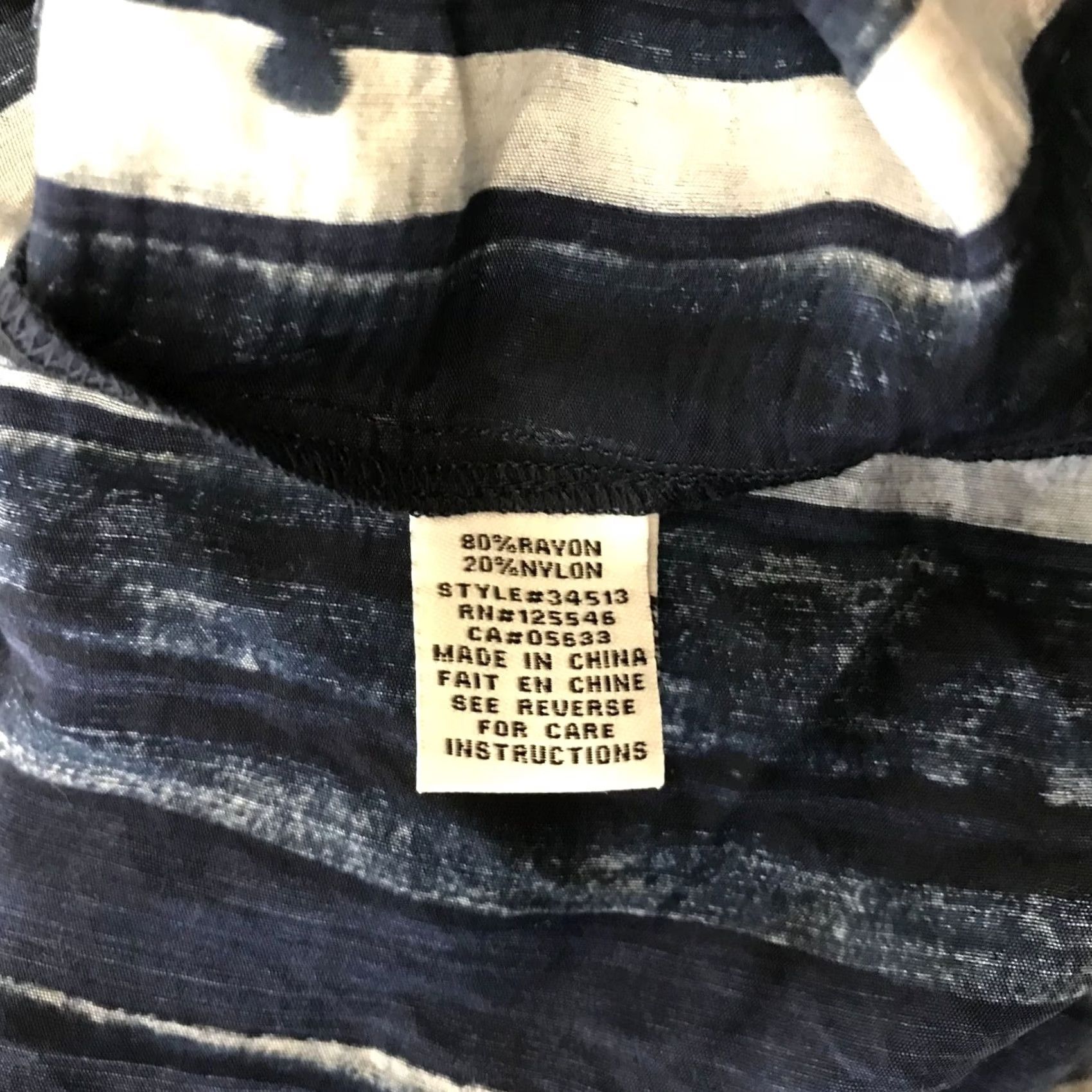 Habitat HABITAT Women's XS NAVY LONG SLEEVE BUTTON UP TOP SHIRT Size XS / US 0-2 / IT 36-38 - 7 Thumbnail