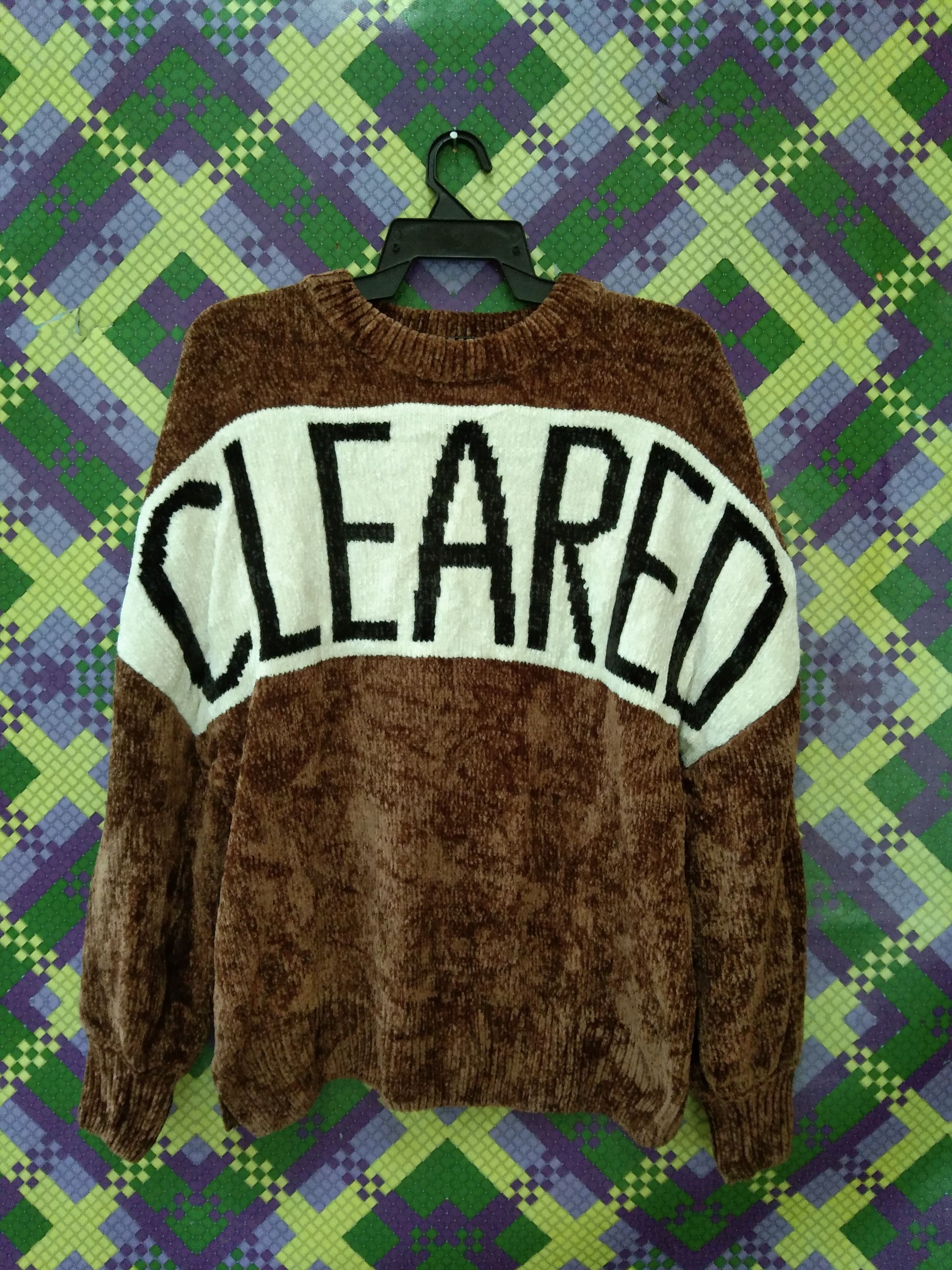 Homespun Knitwear CLEARED MIRROR SPELLOUT KNIT SWEATER Size US M / EU 48-50 / 2 - 1 Thumbnail