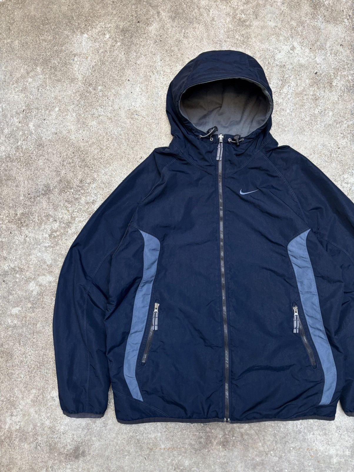 Nike Vintage Nike Windbreaker Zip Jacket Navy Size US L / EU 52-54 / 3 - 2 Thumbnail
