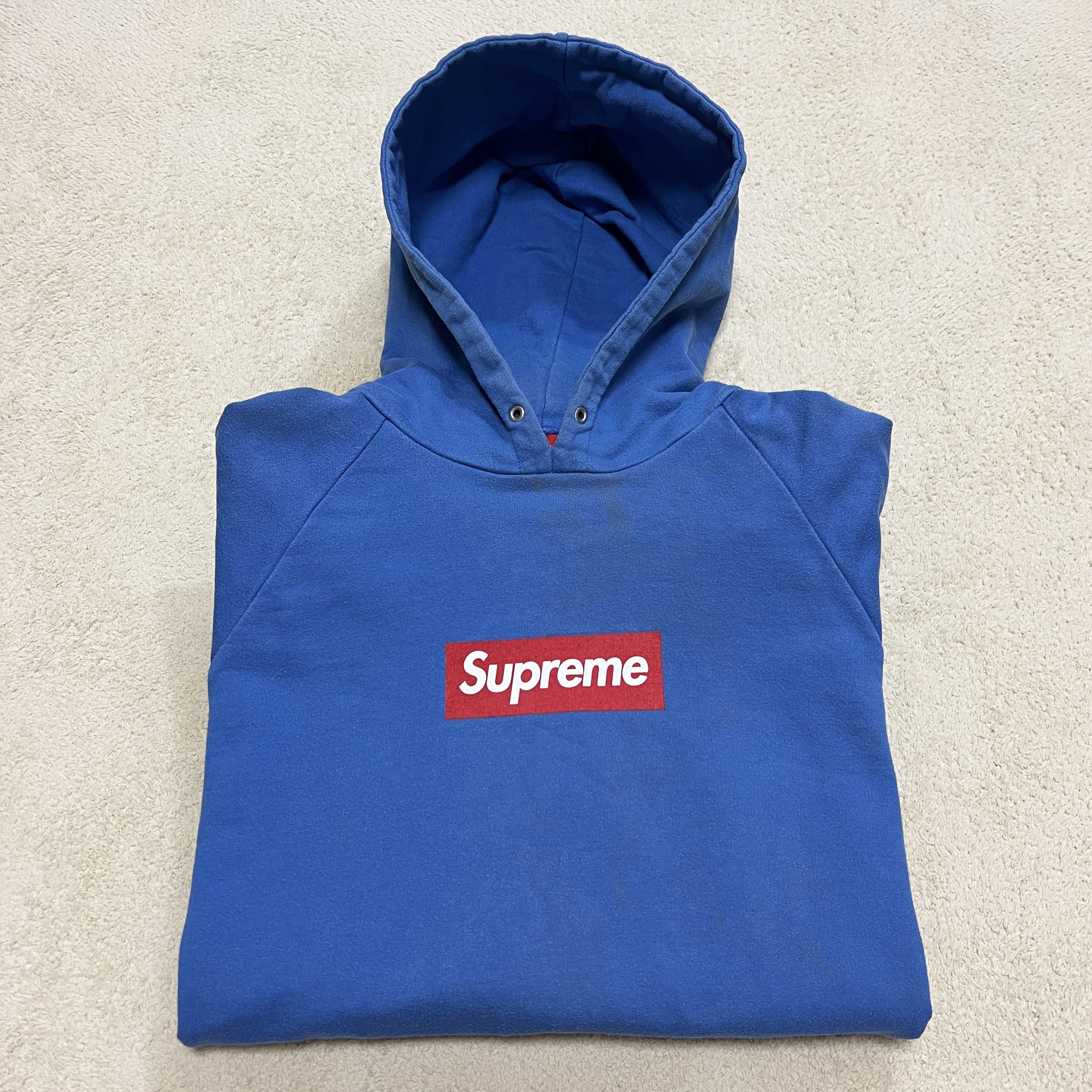 Supreme Supreme 2006 Screenprint Box Logo Hoodie Red On Blue Size US L / EU 52-54 / 3 - 2 Thumbnail