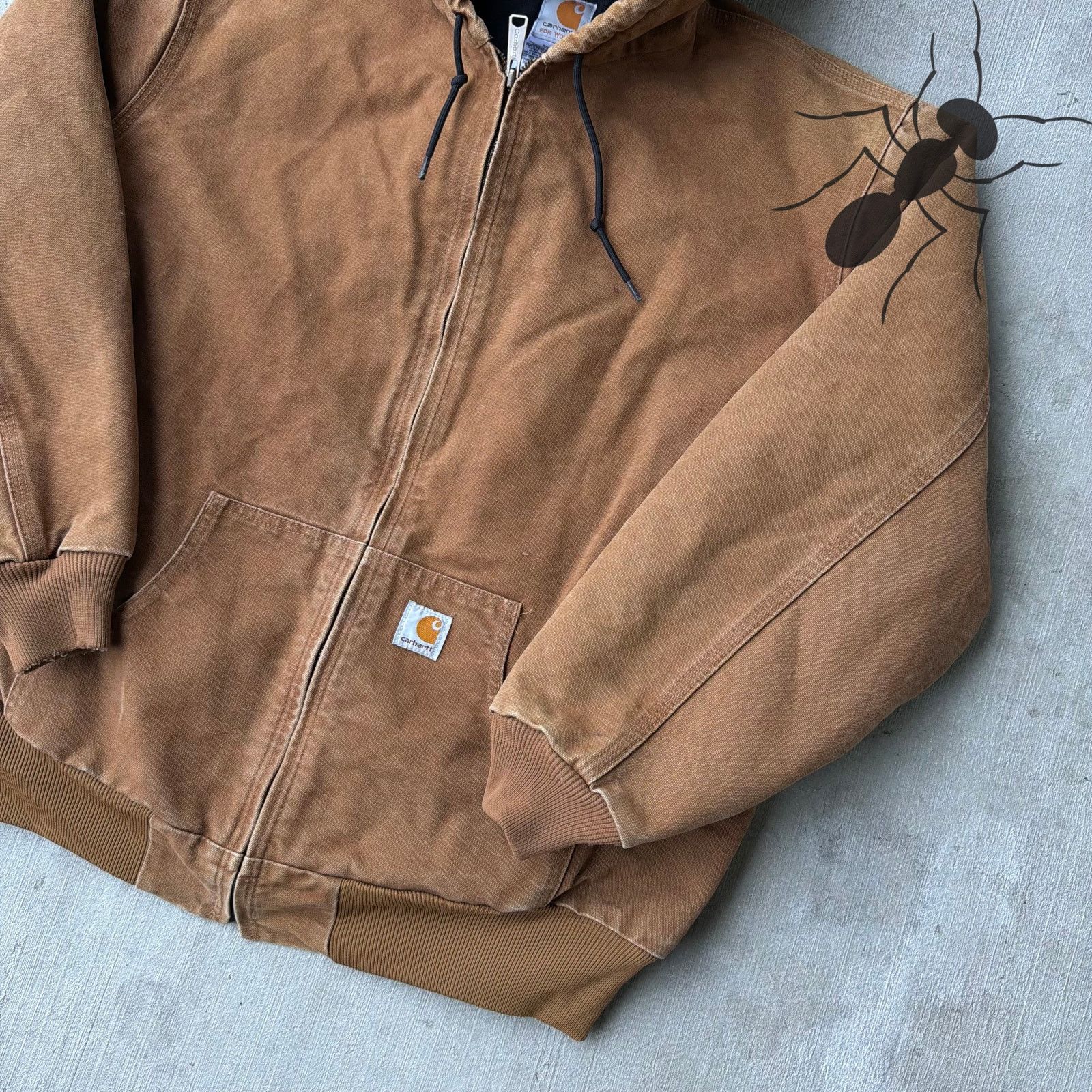 Carhartt × Vintage Carhartt WOMENS WJ130 Brown hooded work wear jacket Size US XL / EU 56 / 4 - 4 Thumbnail