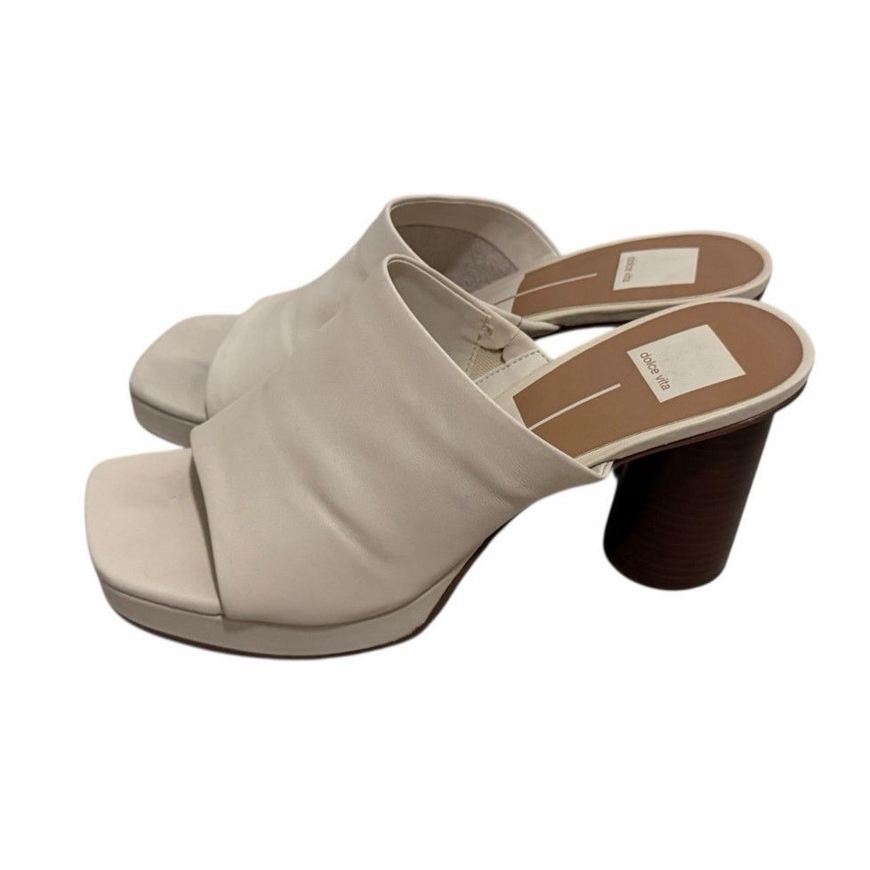 Dolce Vita Beige Anise Sand Nubuck Open Toe Platform Heels