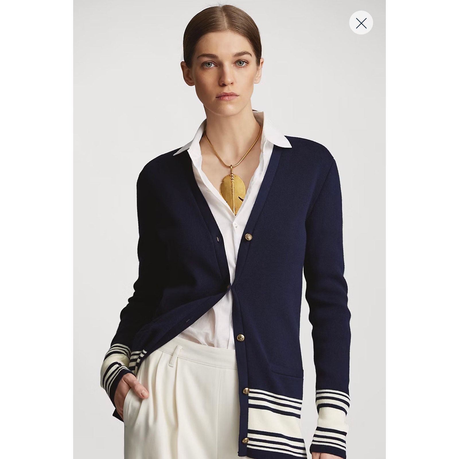 Ralph Lauren Purple Label Ralph Lauren Cotton-Cashmere Cardigan Size S Size S / US 4 / IT 40 - 2 Thumbnail