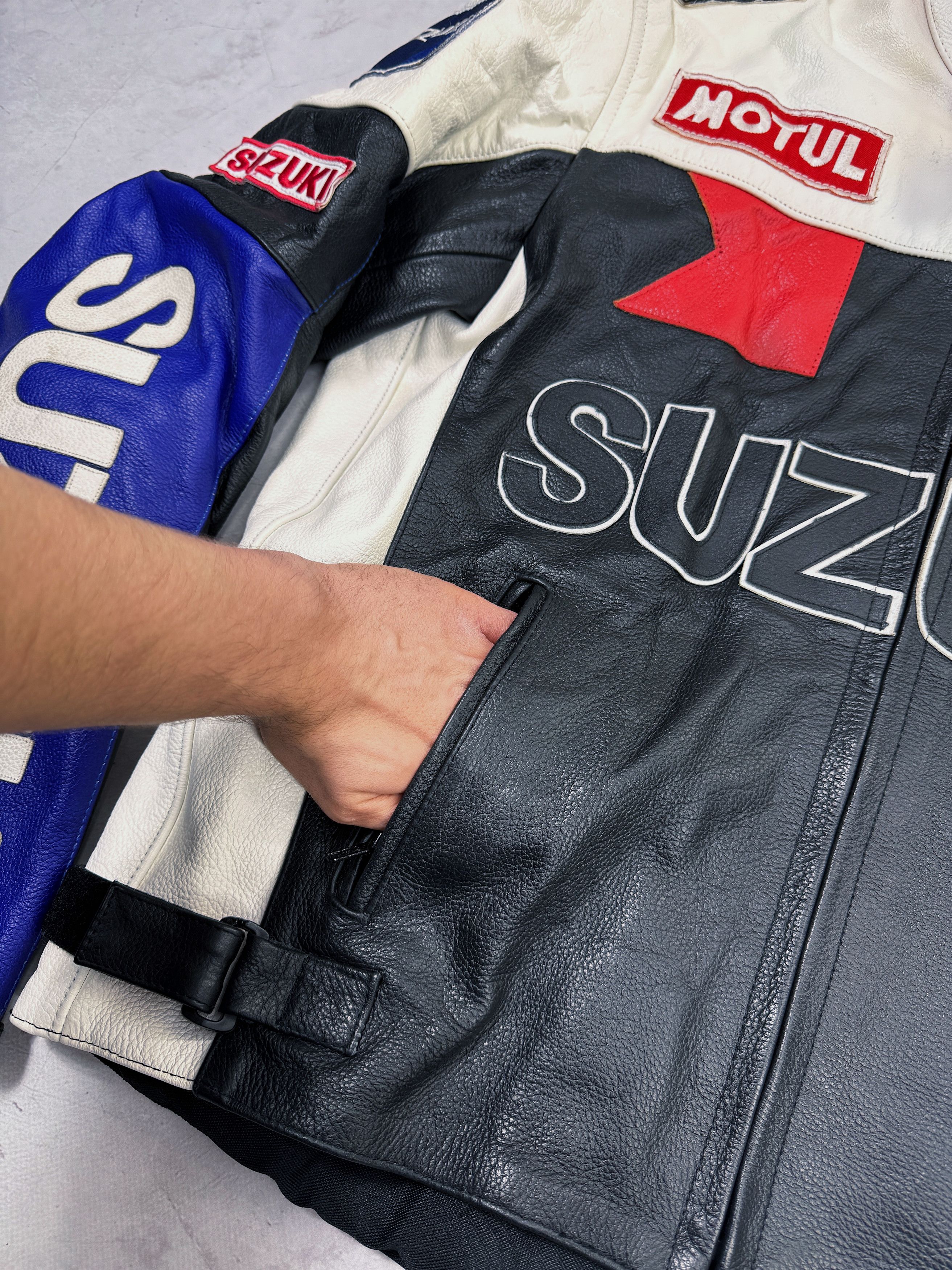 Other Vintage Suzuki Leather Jacket Moto Racing Motul Arai Helmet Size US XL / EU 56 / 4 - 6 Thumbnail