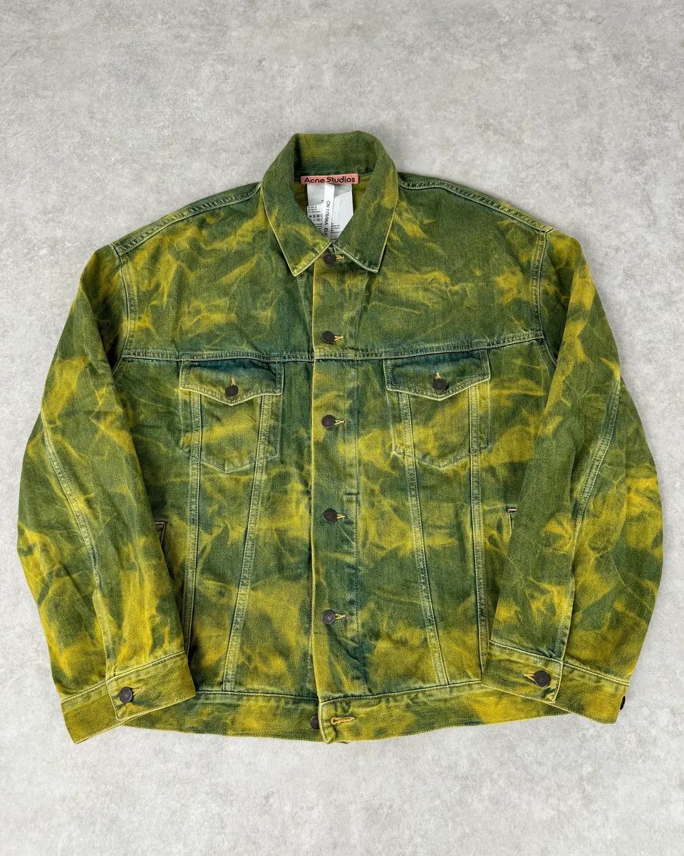 Acne Studios Acne Studios Acid Wash Green & Yellow Denim Jacket Size US L / EU 52-54 / 3 - 1 Thumbnail