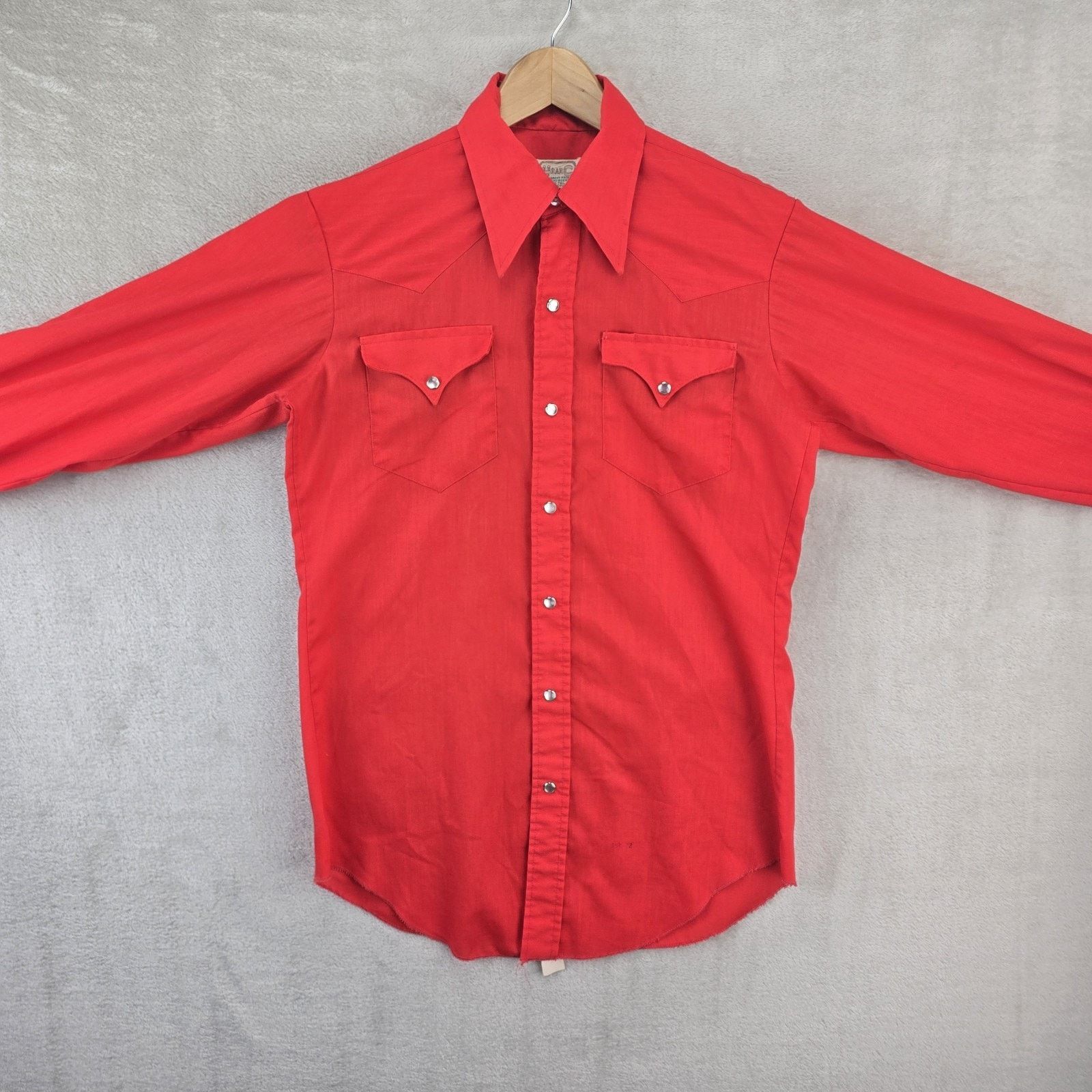 Other Vintage H Bar C Shirt Mens 15.5-30 Red Pearl Snap Western Size US S / EU 44-46 / 1 - 2 Thumbnail