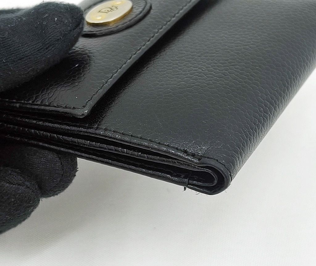 Dior authentic CHRISTIAN DIOR vintage full leather short wallet Size ONE SIZE - 9 Thumbnail